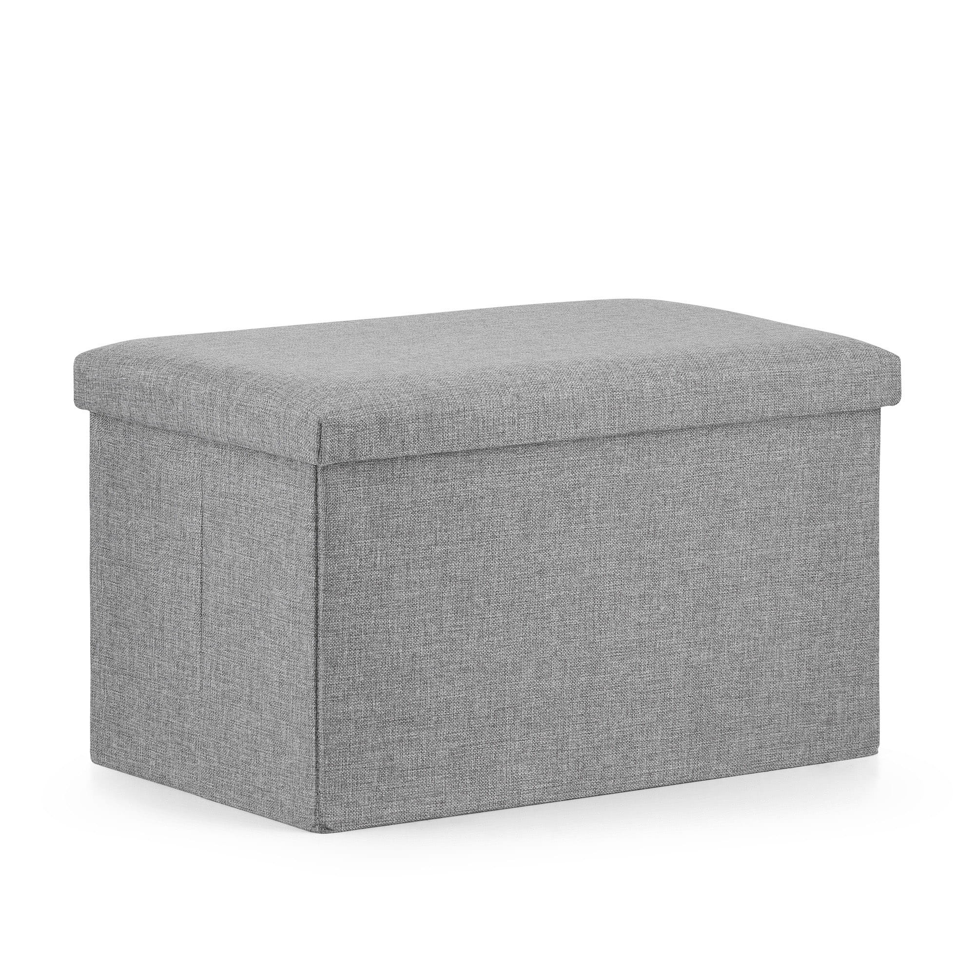 Pufa Składana MEBLIVA Tosa 60 x 38 x 36 cm - Szara