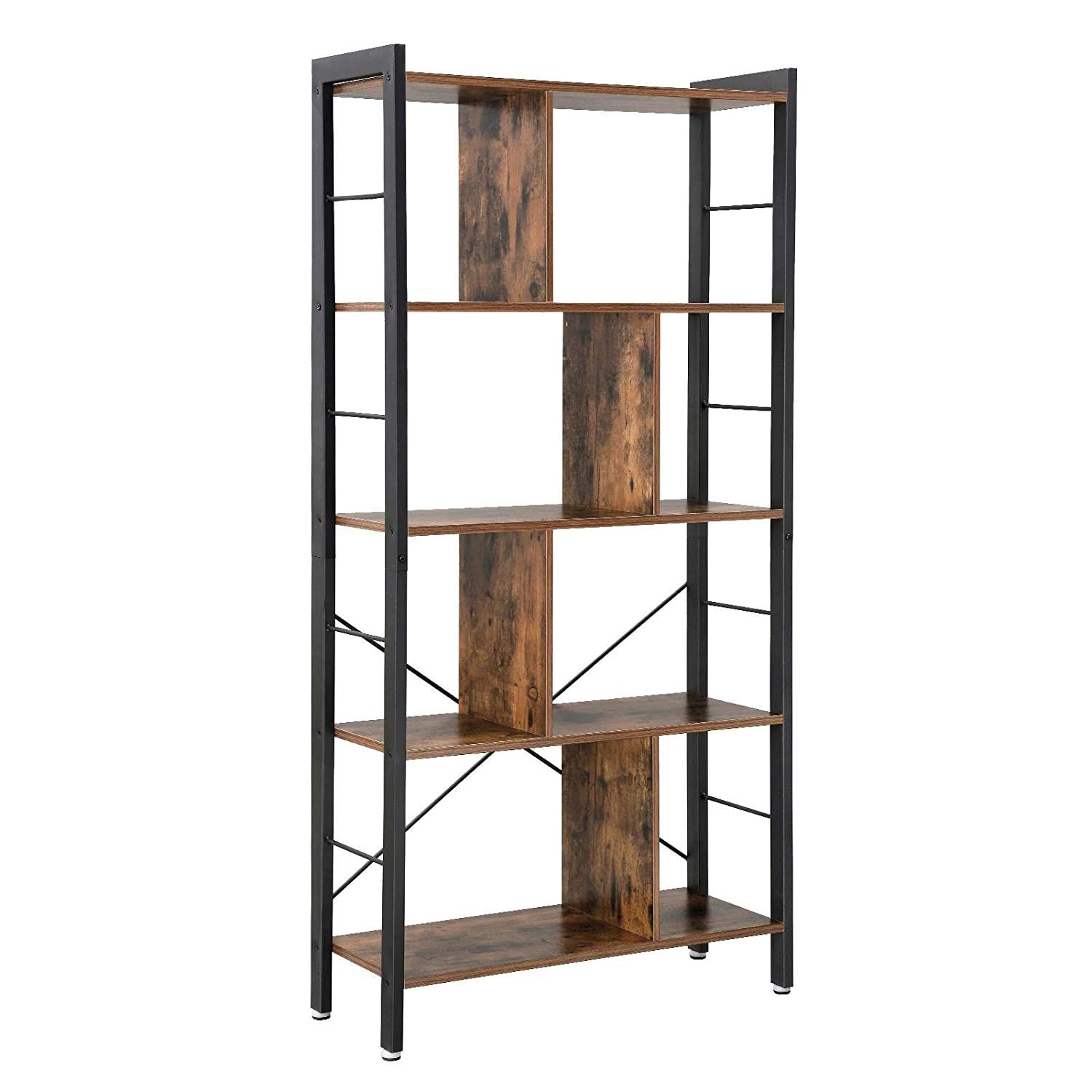 Regał MEBLIVA Clip Płyta Wórwowa Rustykalny Brąz 74 x 30 x 154.5 cm