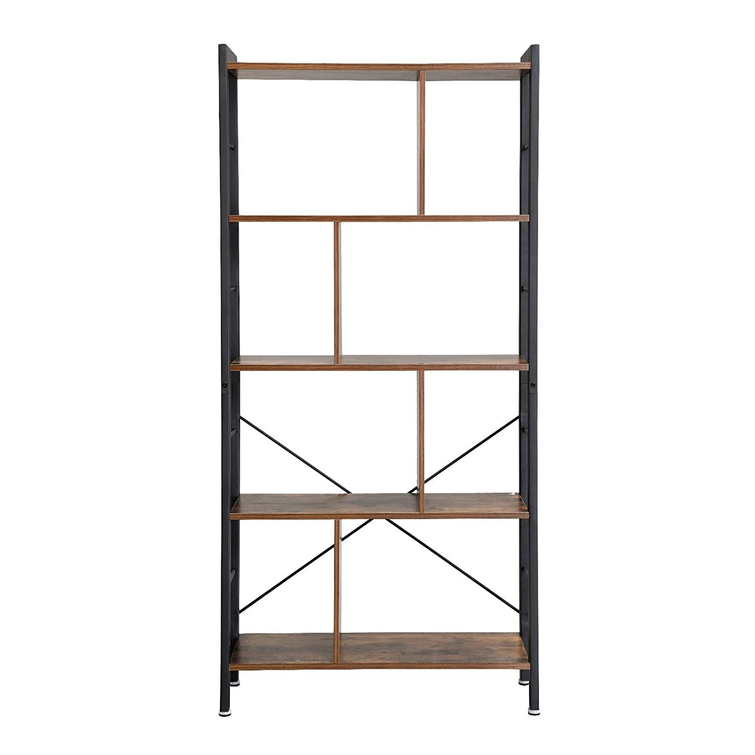 Regał MEBLIVA Clip Płyta Wórwowa Rustykalny Brąz 74 x 30 x 154.5 cm