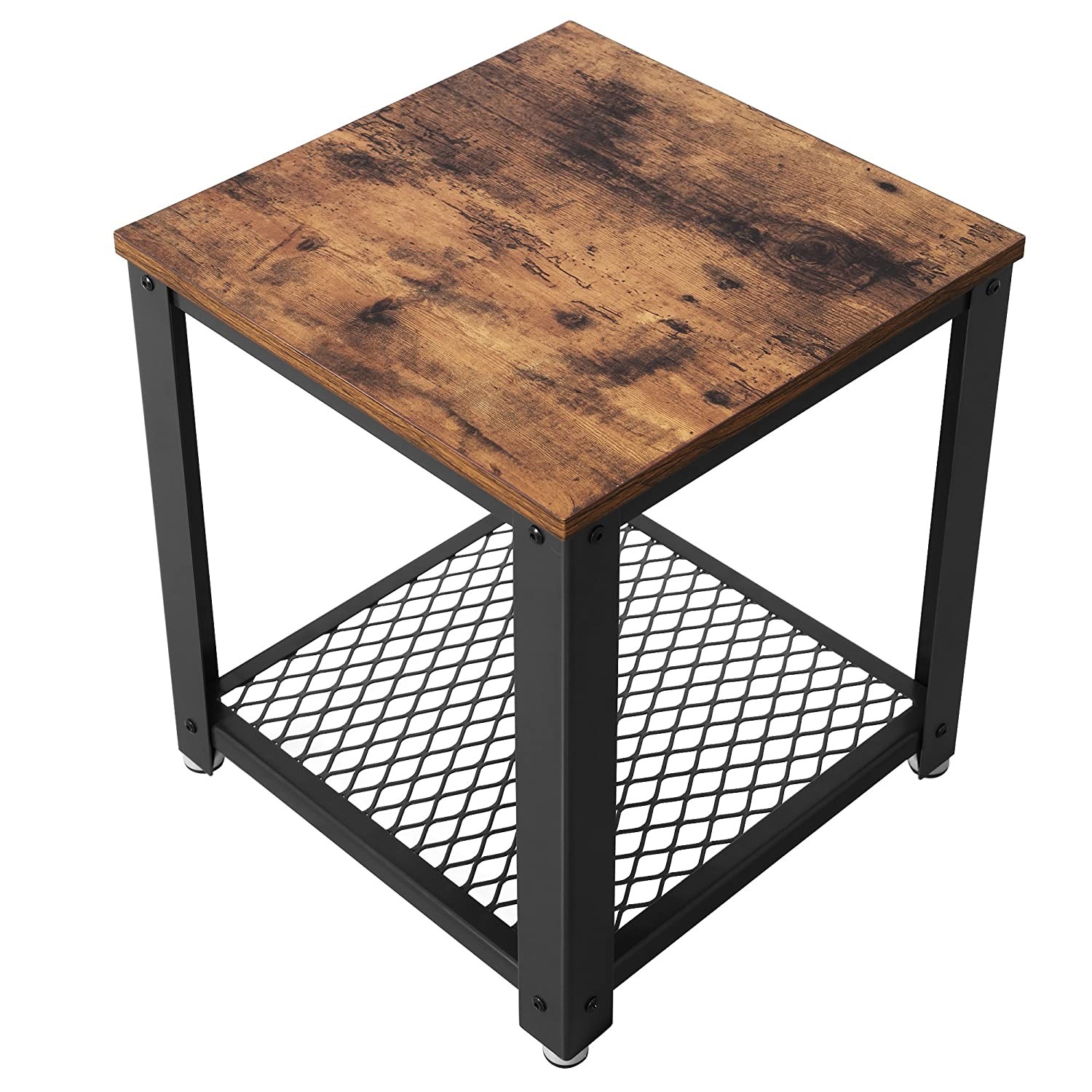 Stolik Nocny MEBLIVA Rift Rustykalny Brąz 45 x 45 x 55 cm