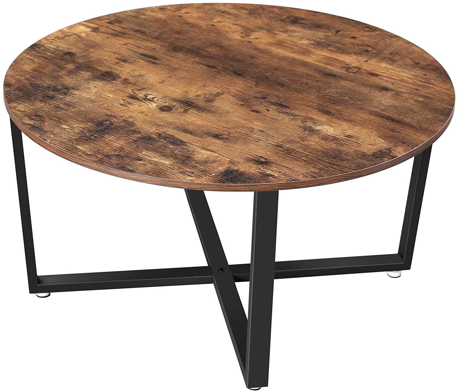 Stolik SELLTEO Cuenca Rustykalny Brąz 88 x 47 cm Płyta Wiórowa - Kawowy