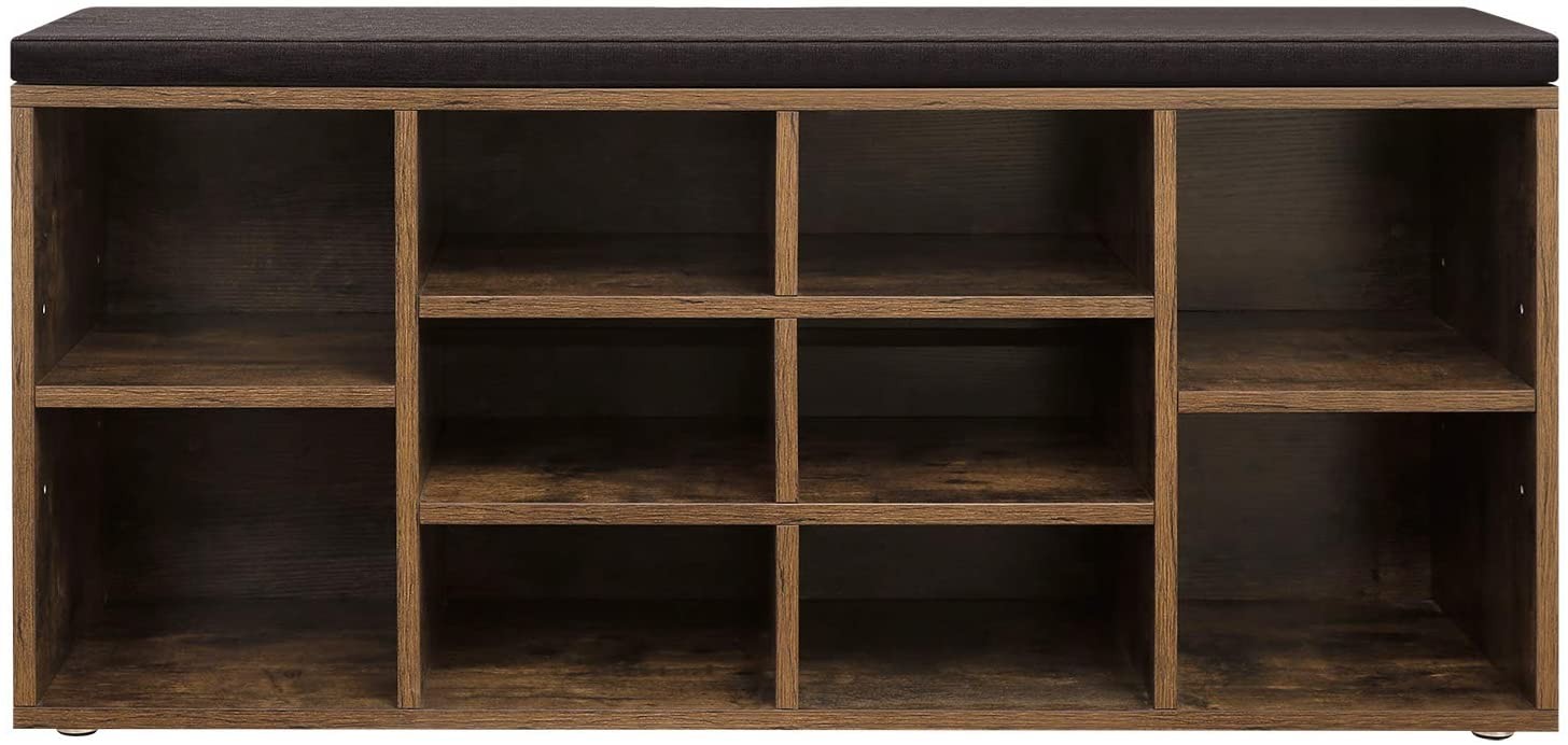Szafka Na Buty MEBLIVA Sudi Rustykalny Brąz 104 x 30 x 48 cm