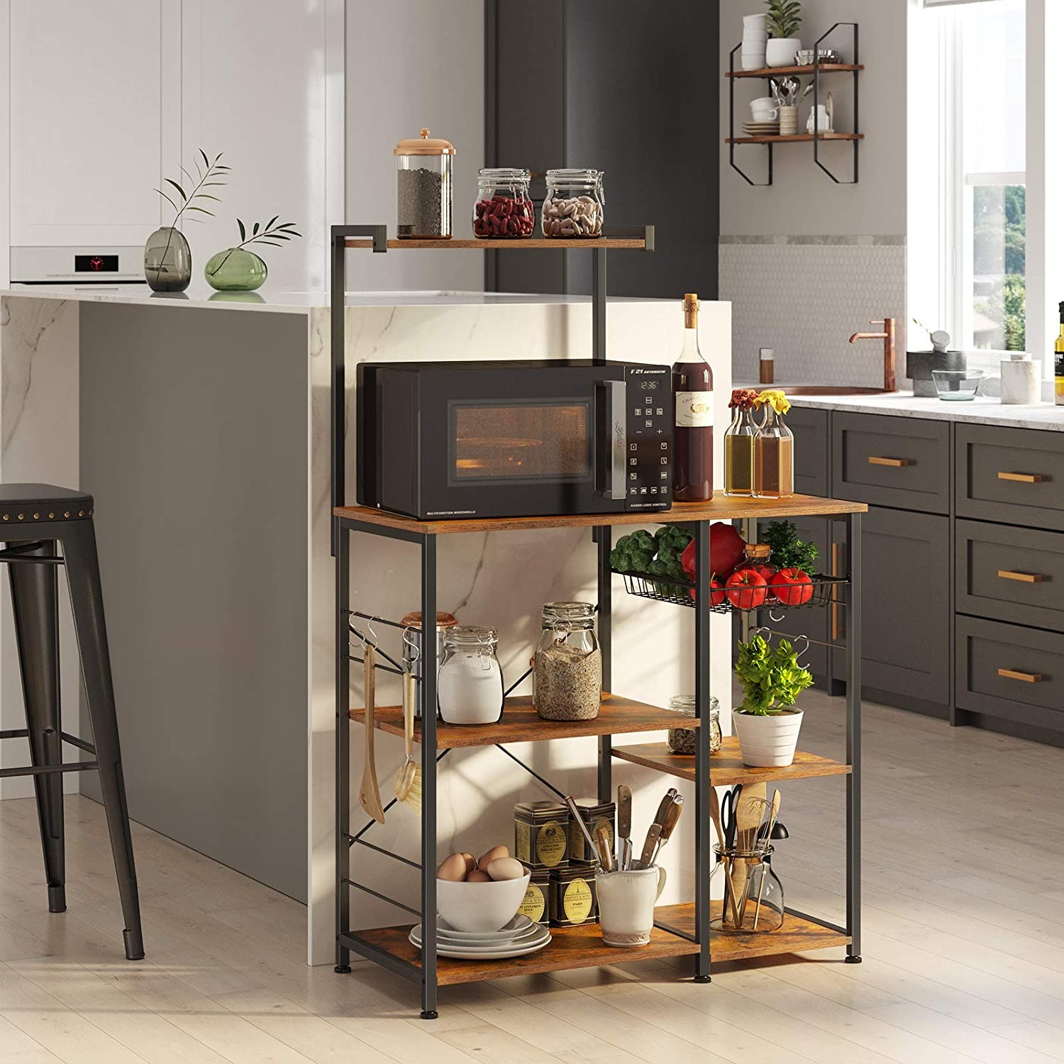 Szafka Kuchenna MEBLIVA Ancona Rustykalny Brąz 90 x 40 x 132 cm