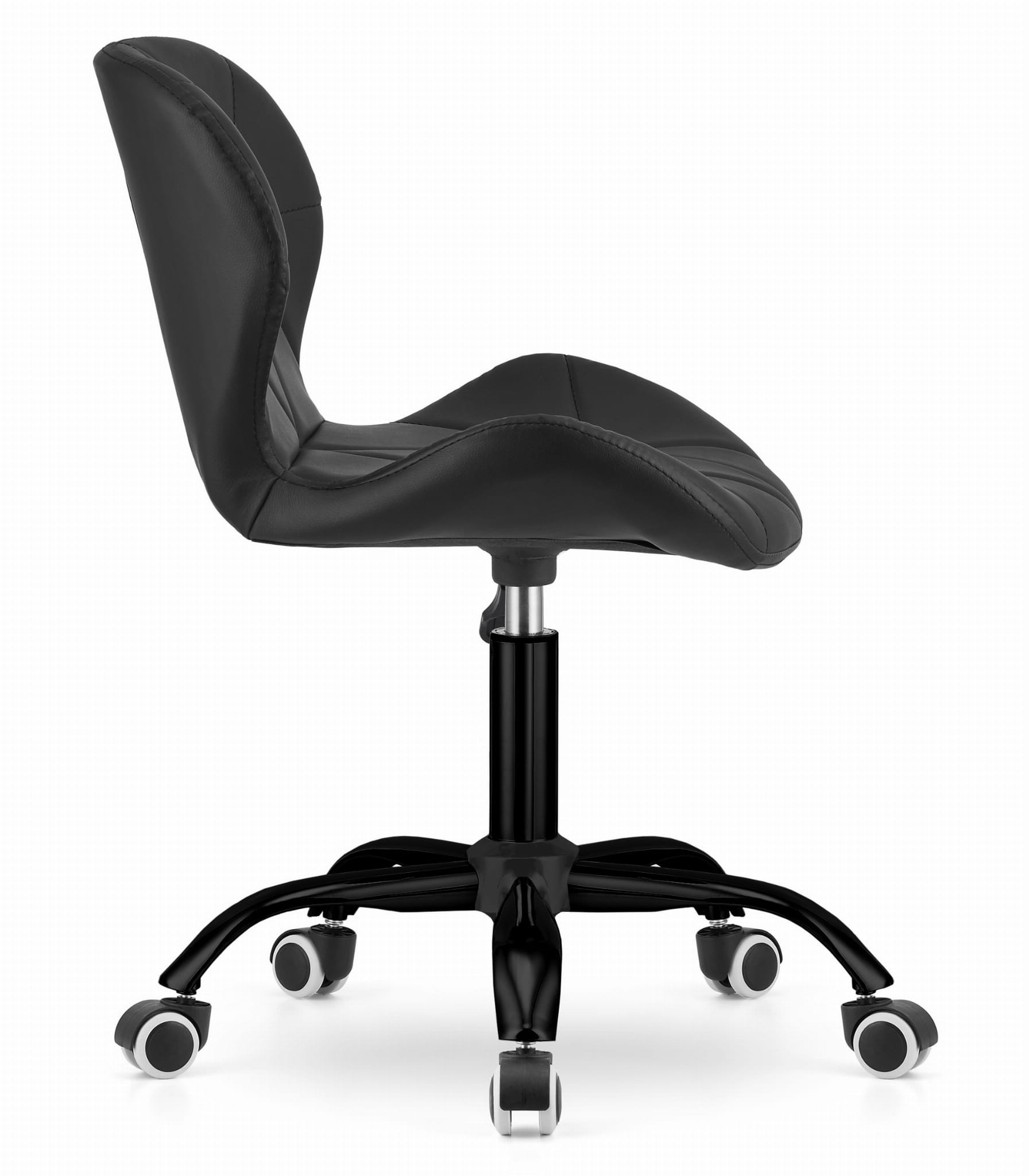 Krzesło Obrotowe MEBLIVA True Z Ekoskóry 53.5 x 57 x 87 cm - Czarne