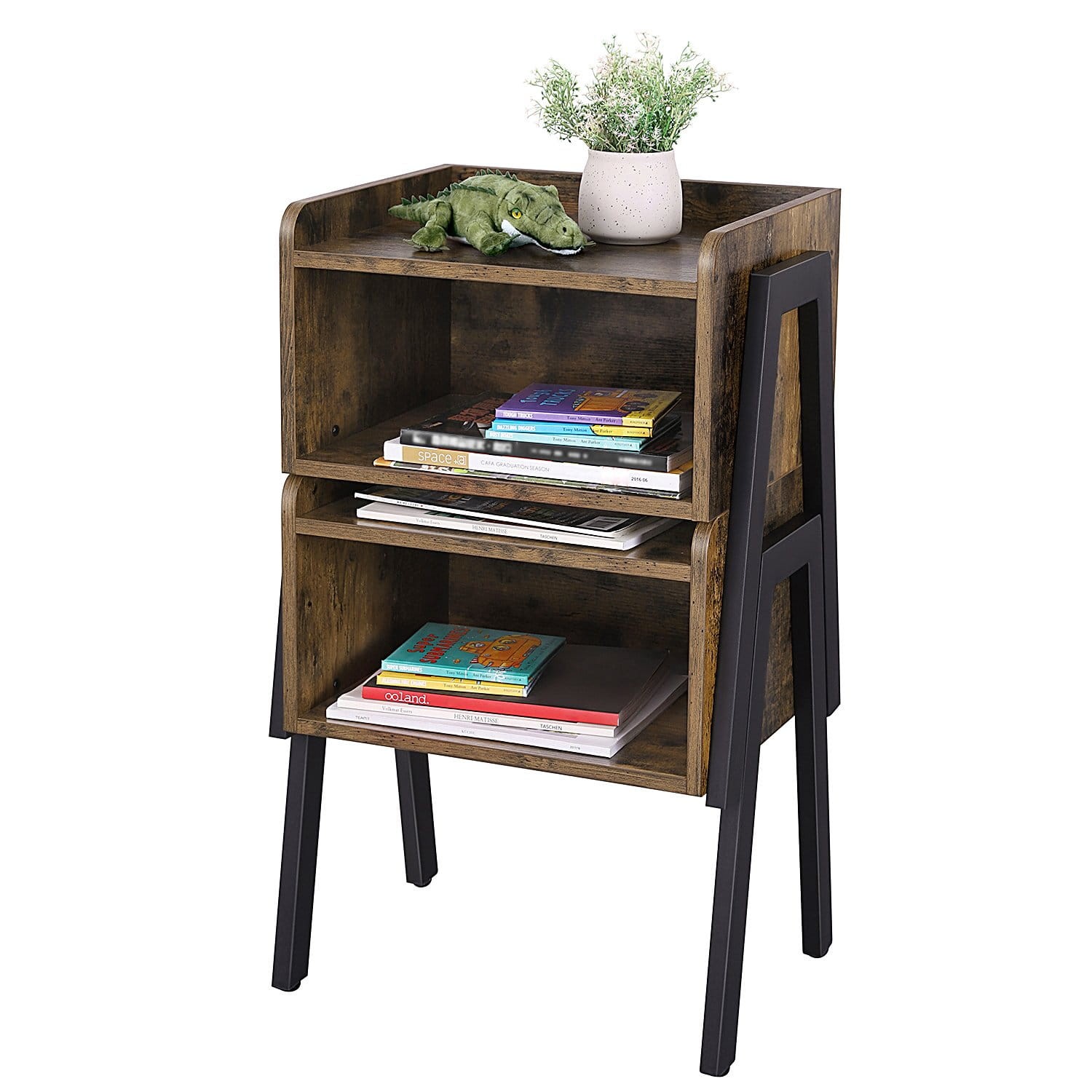 Stolik Szafka MEBLIVA Lilso Rustykalny Brąz 46 x 35 x 52 cm