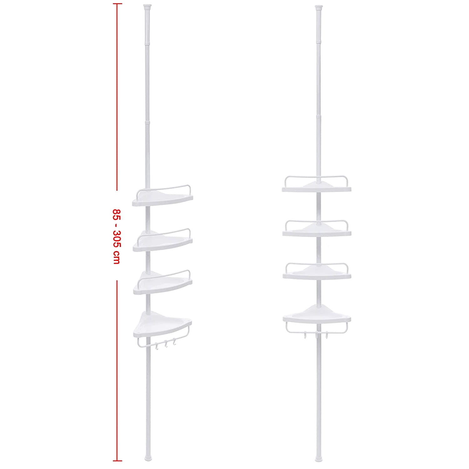 Szafaka Łazienkowa MEBLIVA Mudil Stal Nierdzewna 25 x 25 x 35 cm - Biała