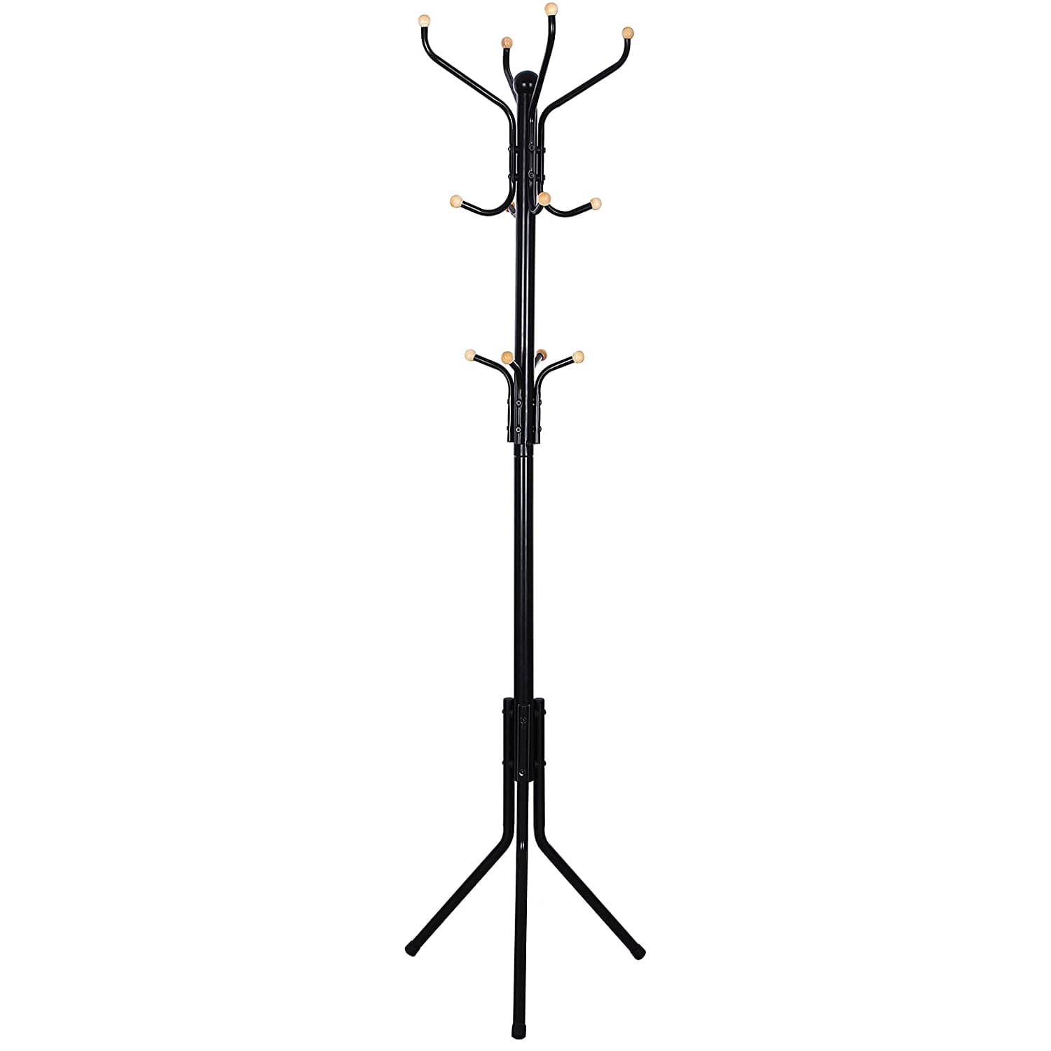 Wieszak MEBLIVA Solu Metalowy 44 x 44 x 182 cm - Czarny