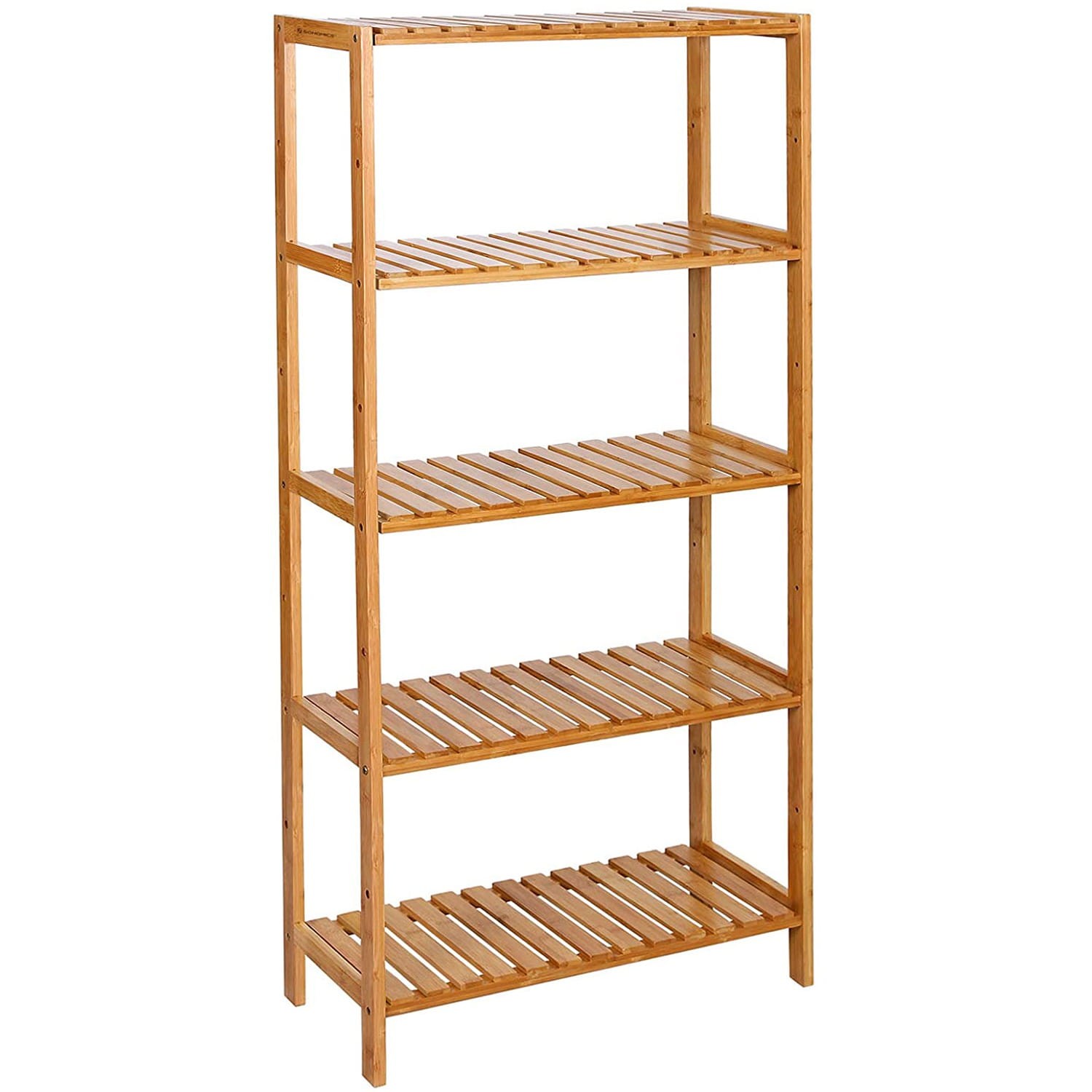 Regał Łazienkowy MEBLIVA Reni Bambus Naturalny 60 x 26 x 130 cm