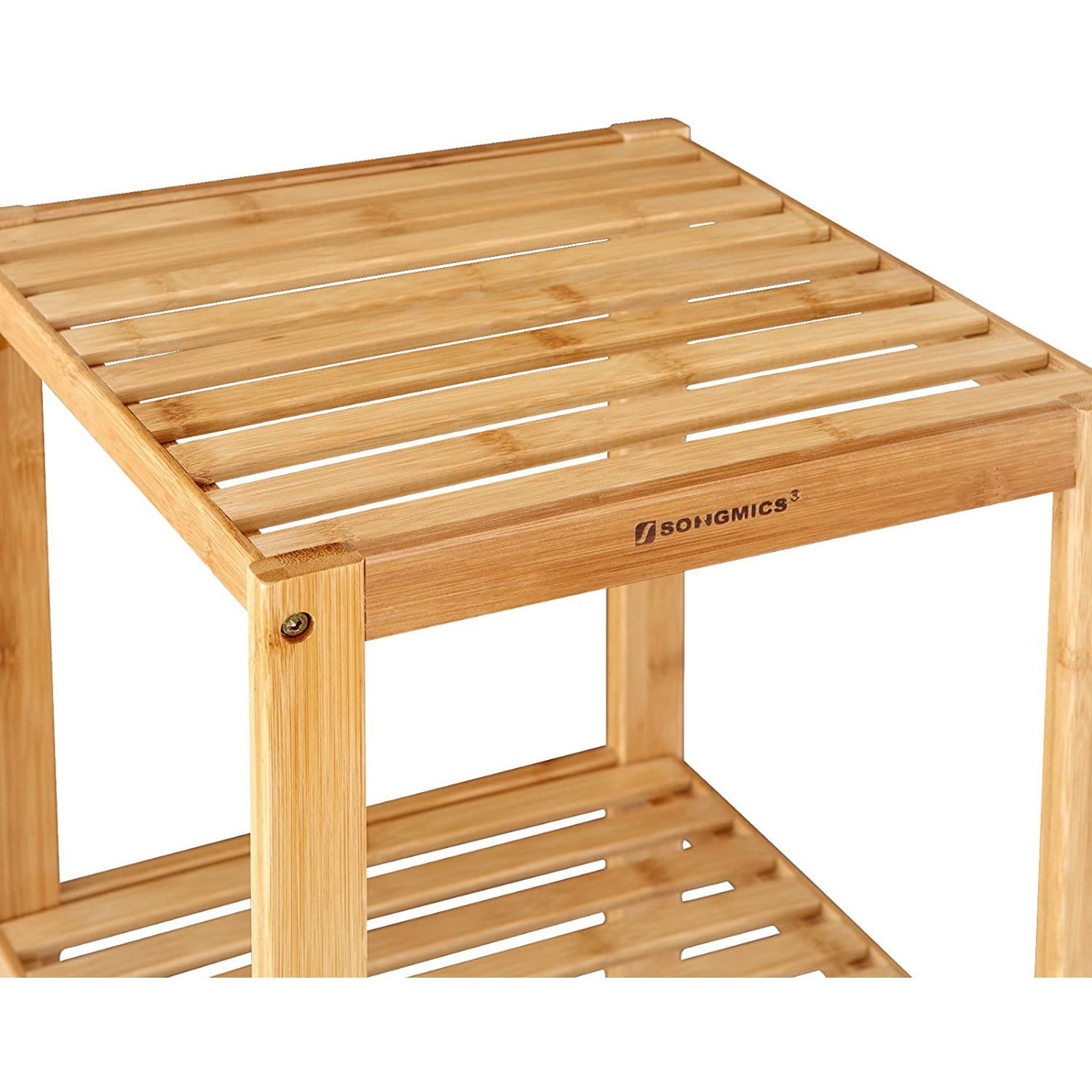 Regał Łazienkowy MEBLIVA Reni Bambus Naturalny 33 x 33 x 146 cm