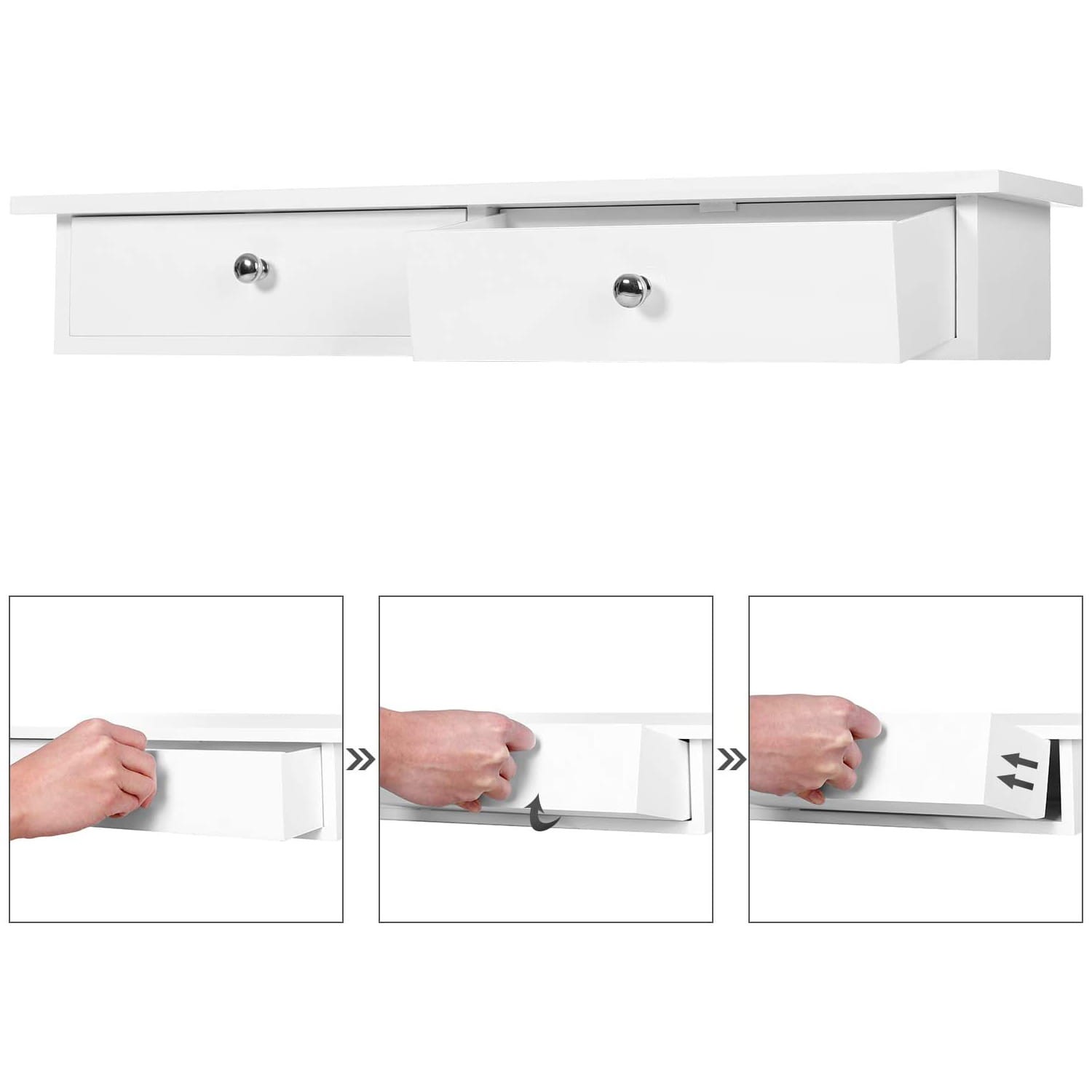 Szafa Wisząca MEBLIVA Point MDF 65 x 15 x 10 cm - Biała