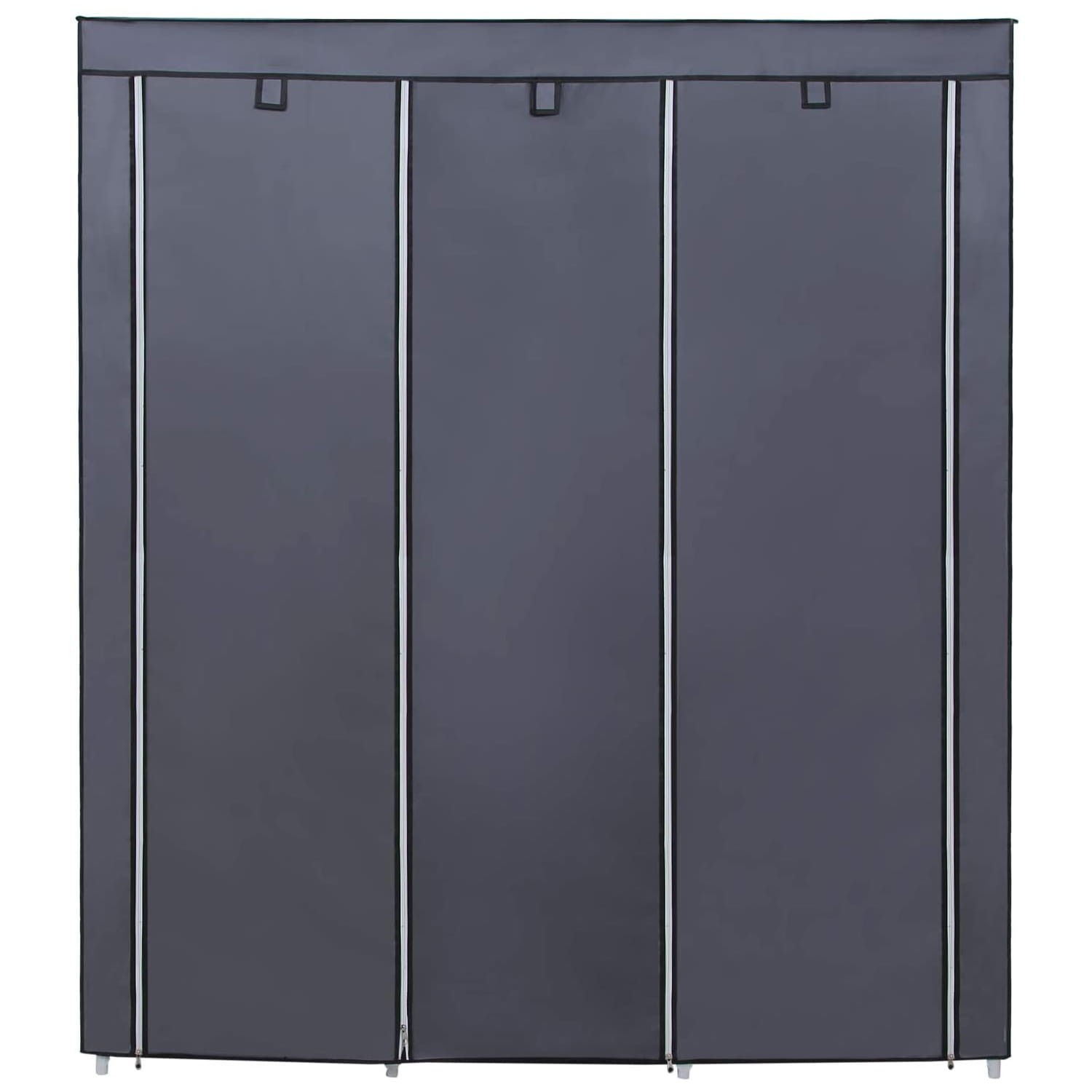 Szafa Ubraniowa Metalowa MEBLIVA Nafur 150 x 45 x 175 cm - Szara