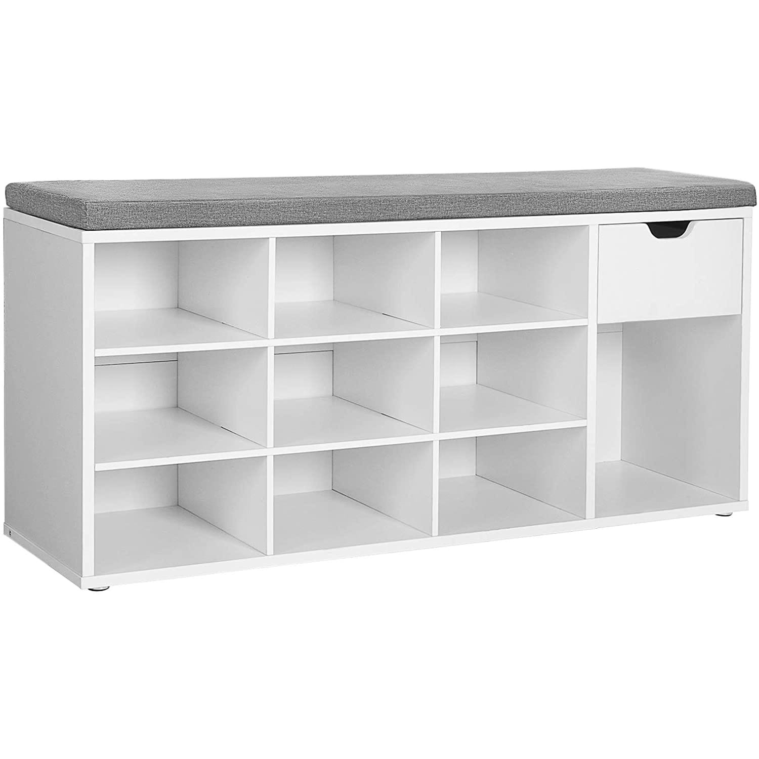 Szafka Na Buty Z Płyty Wiórowej MEBLIVA Sudi 104 x 30 x 48 cm - Biała