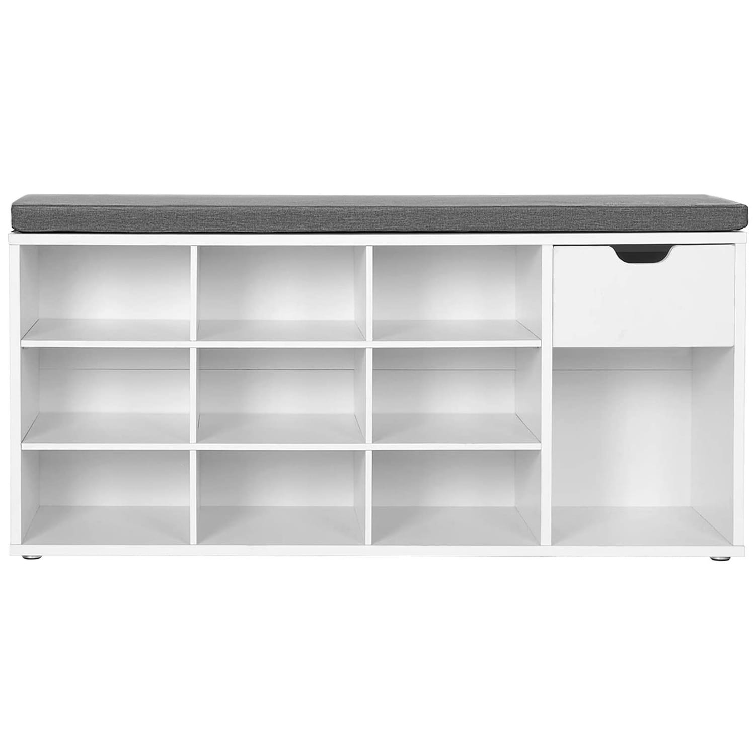 Szafka Na Buty Z Płyty Wiórowej MEBLIVA Sudi 104 x 30 x 48 cm - Biała