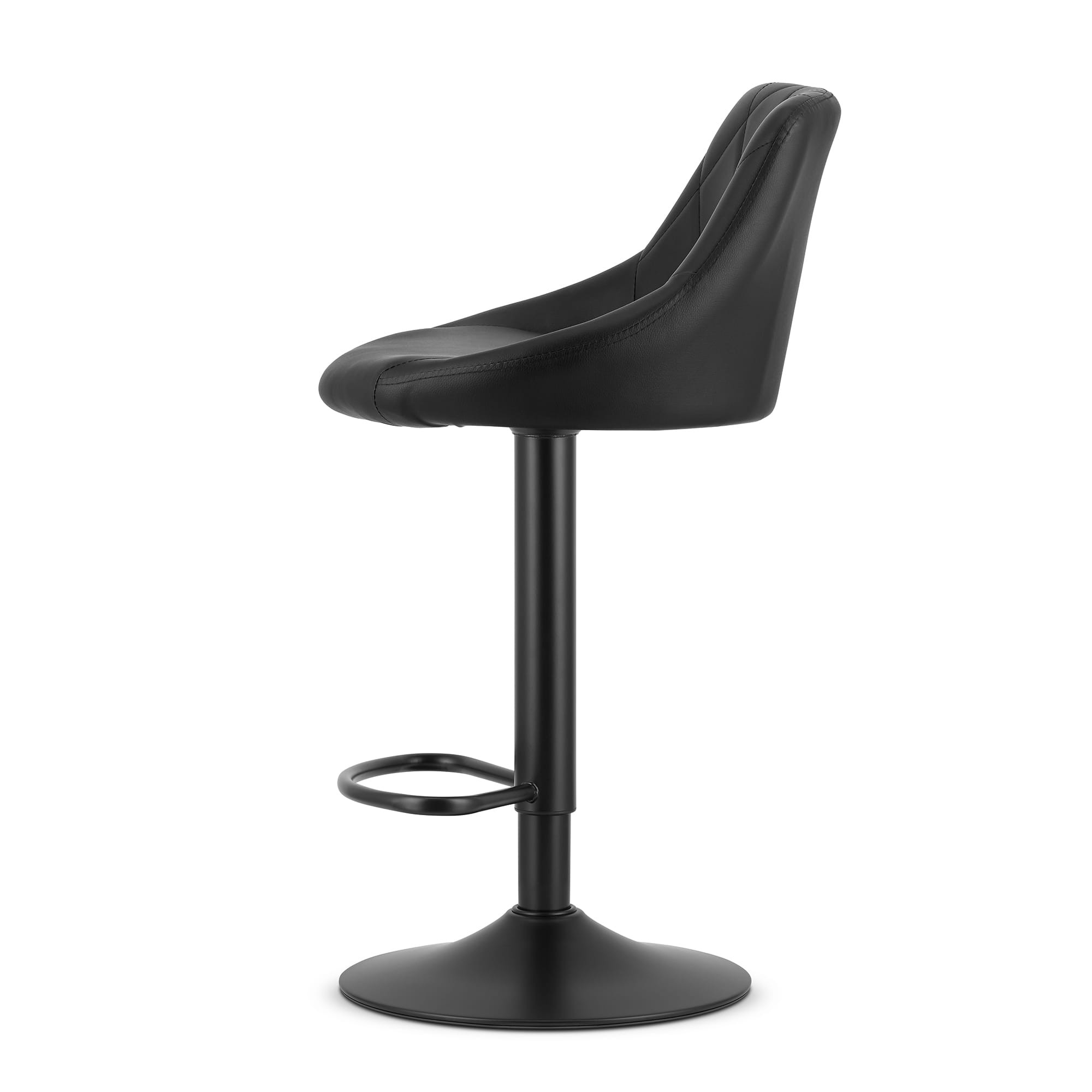 Hoker Obrotowy Ekoskóra Z Regulacją Wysokości 45 x 48 cm - Czarny