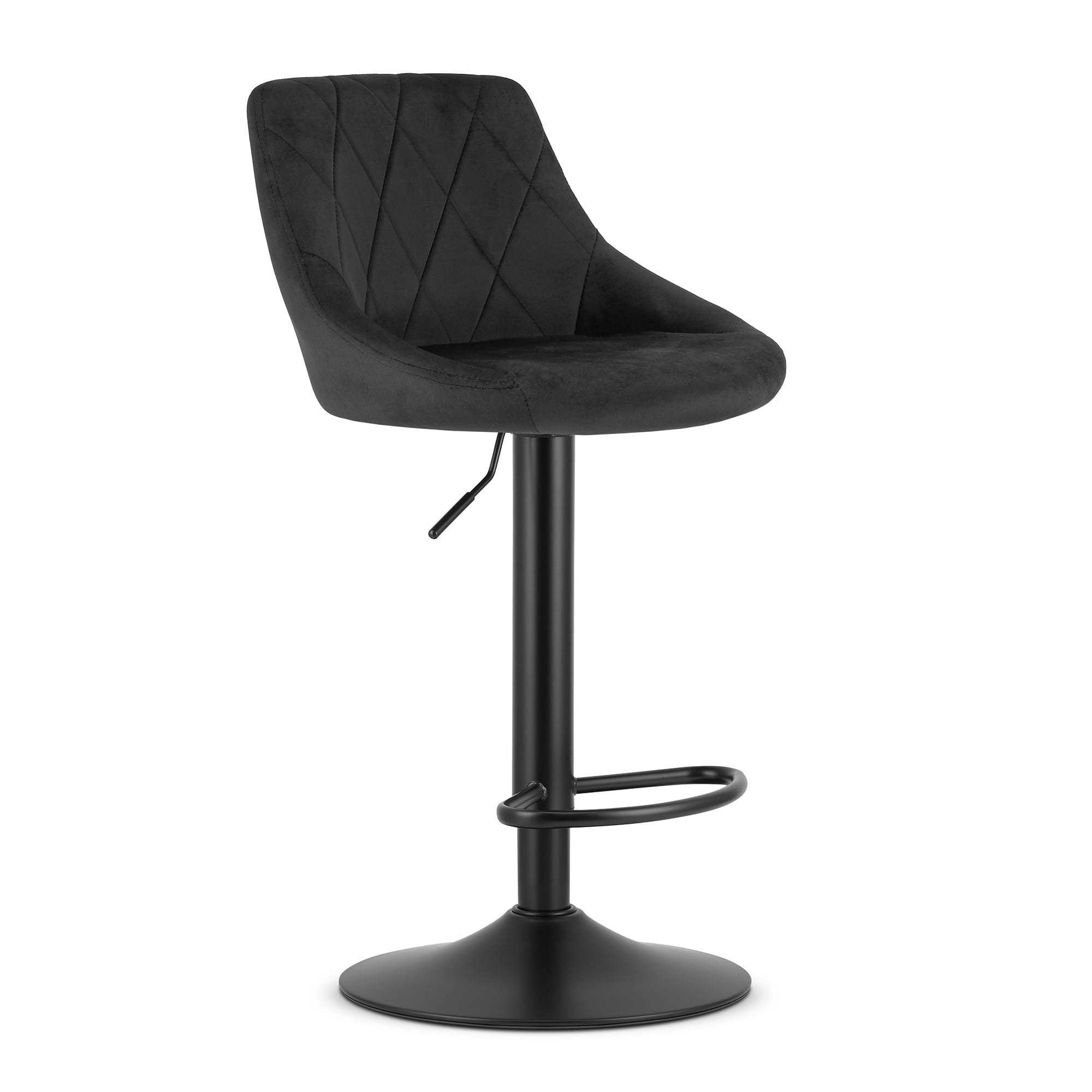 Hoker Aksamitny Do Kuchni Leobert Kast 45.5 x 49 cm - Czarny