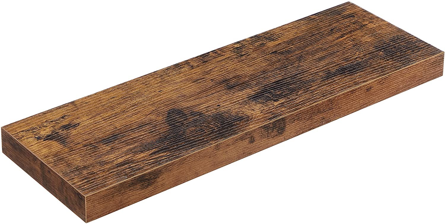 Półka Ścienna Rustykalny Brąz MEBLIVA Clip 60 x 20 x 3.8 cm