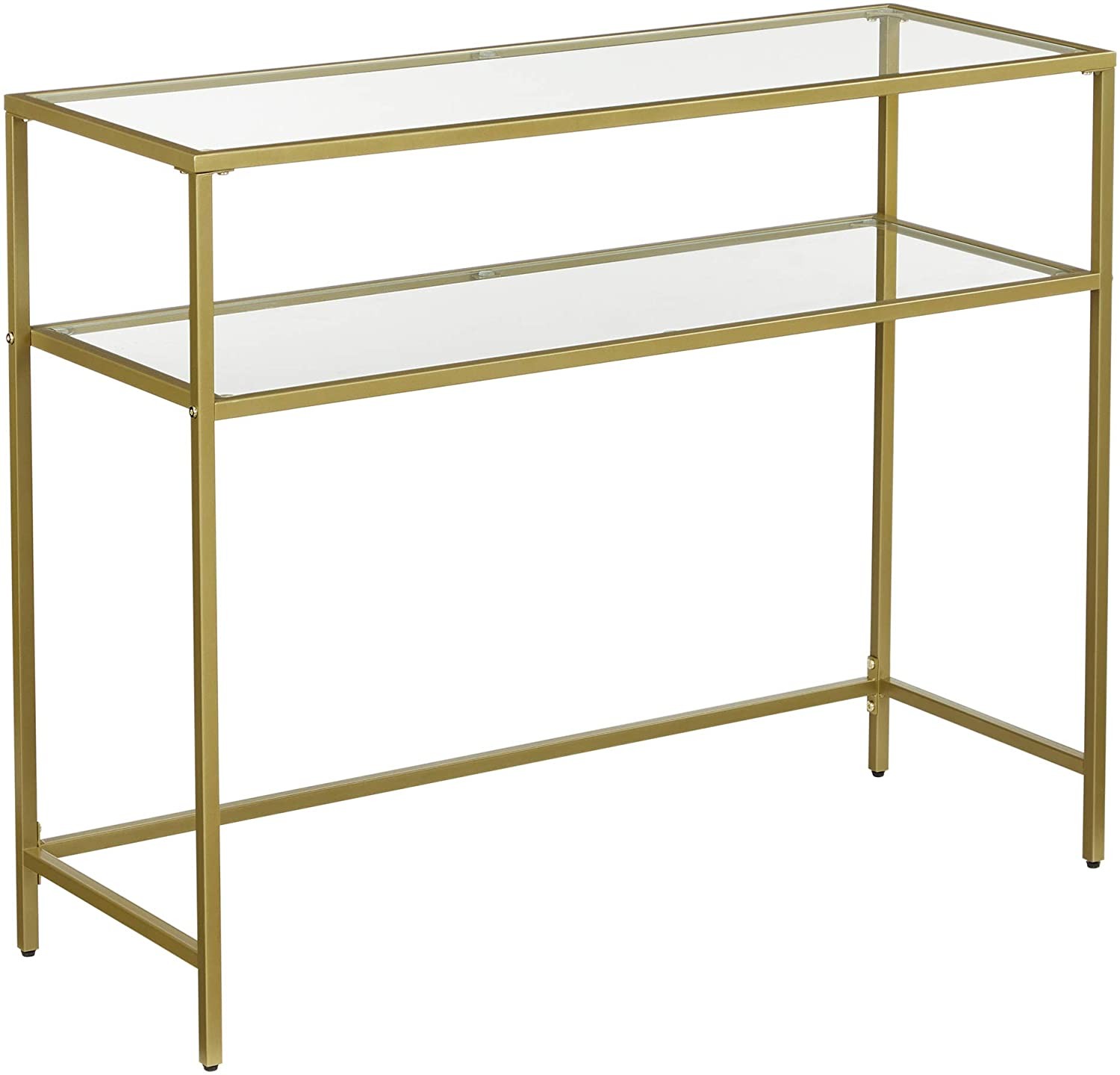 Konsola Salonowa Metalowa 100 x 35 x 80 cm - Złota