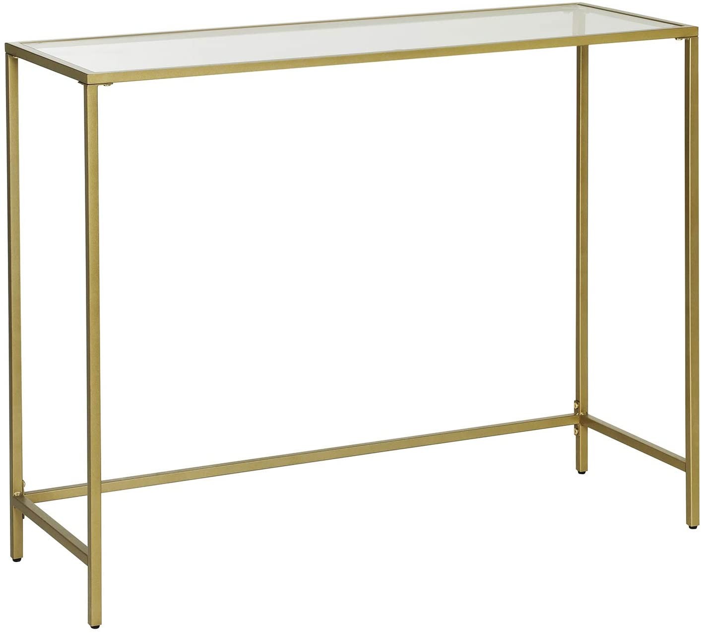 Konsola Salonowa Metalowa 100 x 35 x 80 cm - Złota