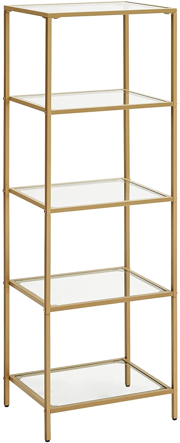 Regał MEBLIVA Clip Stalowy 40 x 30 x 124.5 cm - Złoty