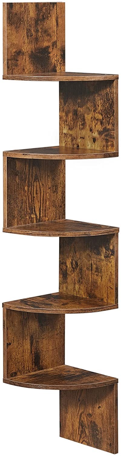 Regał Rustykalny Brąz MEBLIVA Clip 20 x 20 x 127.5 cm
