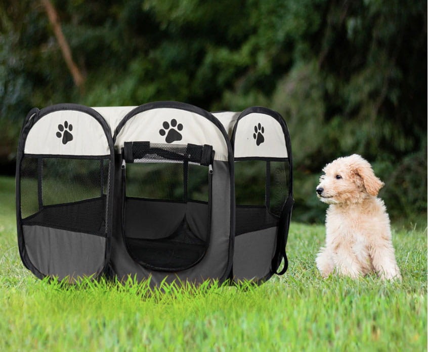 Kojec Dla Psa Kota Składany ZOOJOY 74 x 74 x 43 cm - Szary