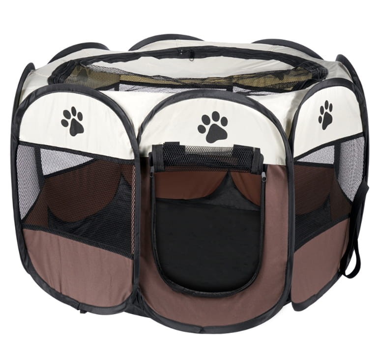 Kojec Dla Psa Kota Składany 74 x 74 x 43 cm ZOOJOY - Brązowy