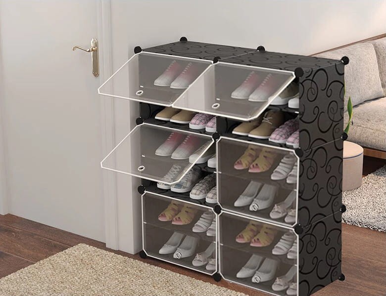 Szafka Na Buty MEBLIVA Sudi Na 12 Par 37 x 42 x 7 cm - Biała