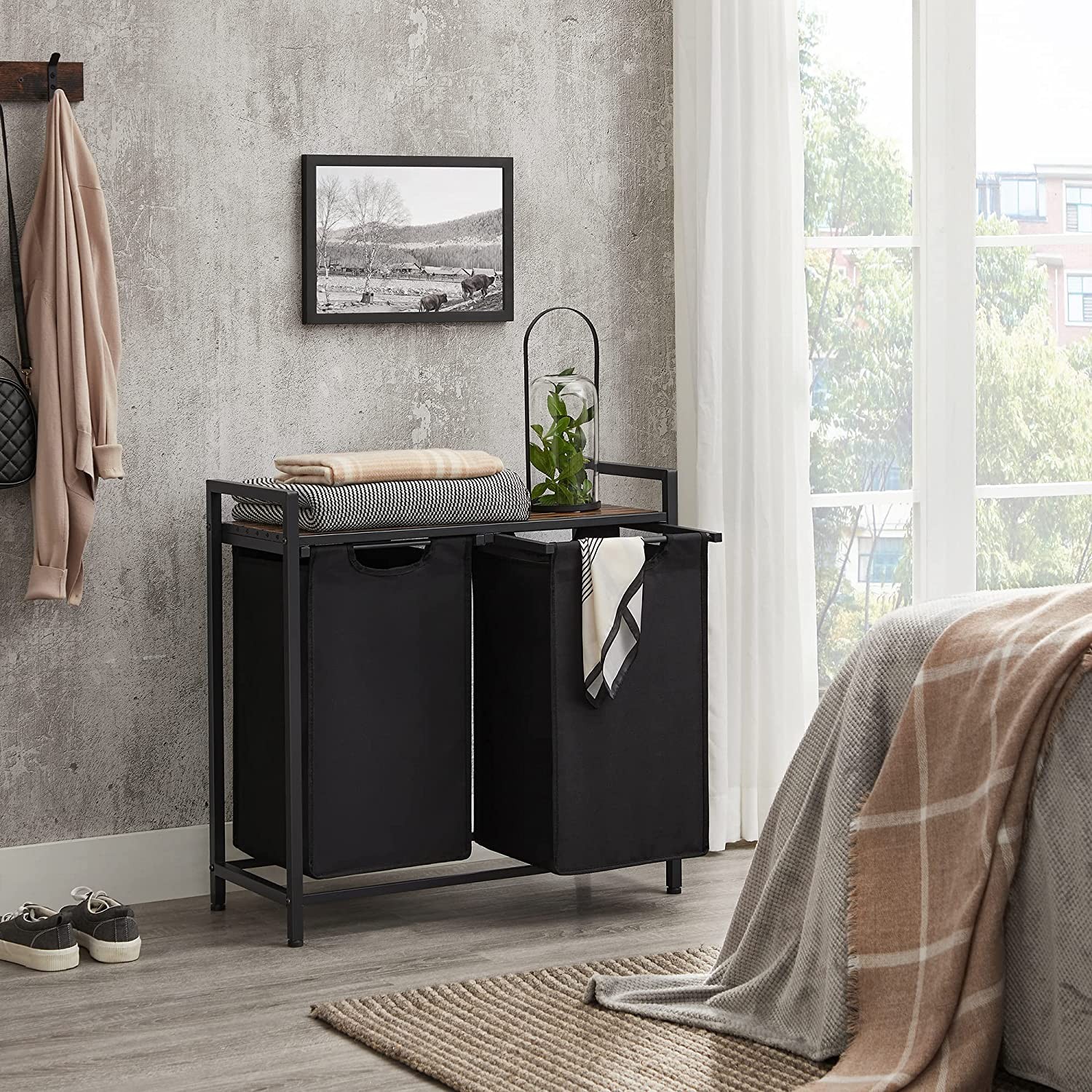 Szafka Łazienkowa MEBLIVA Viterbo Blat MDF Rustykalny Brąz 73 x 33 x 72 cm