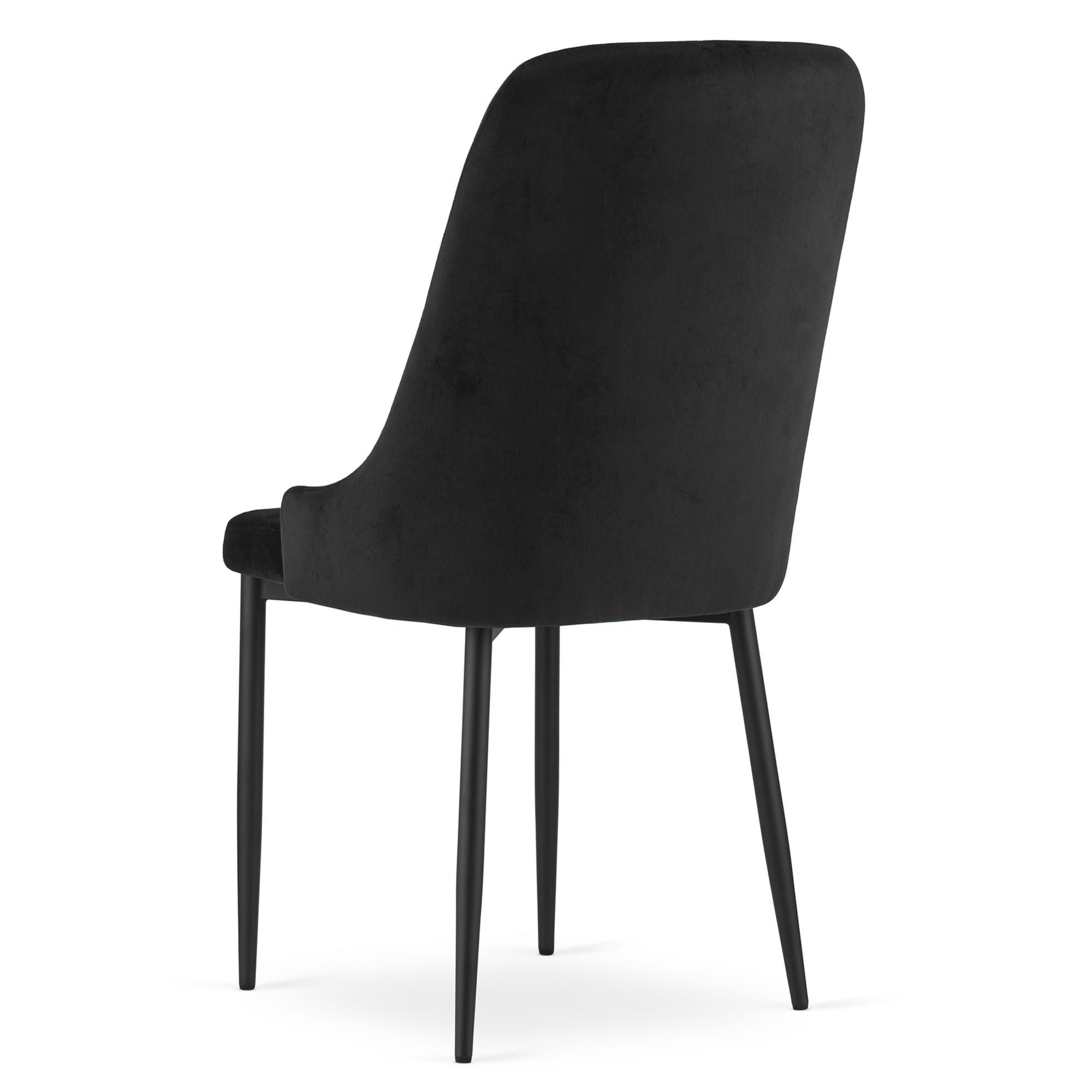 Krzesło MEBLIVA Dense Tapicerowane 48 x 56 x 93 cm - Czarne