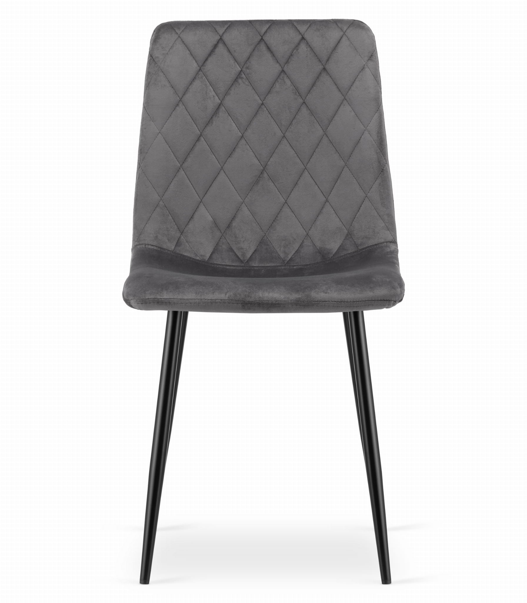 Krzesło MEBLIVA Lemo Welurowe Ciemnoszare 44.5 x 53 x 88.5 cm
