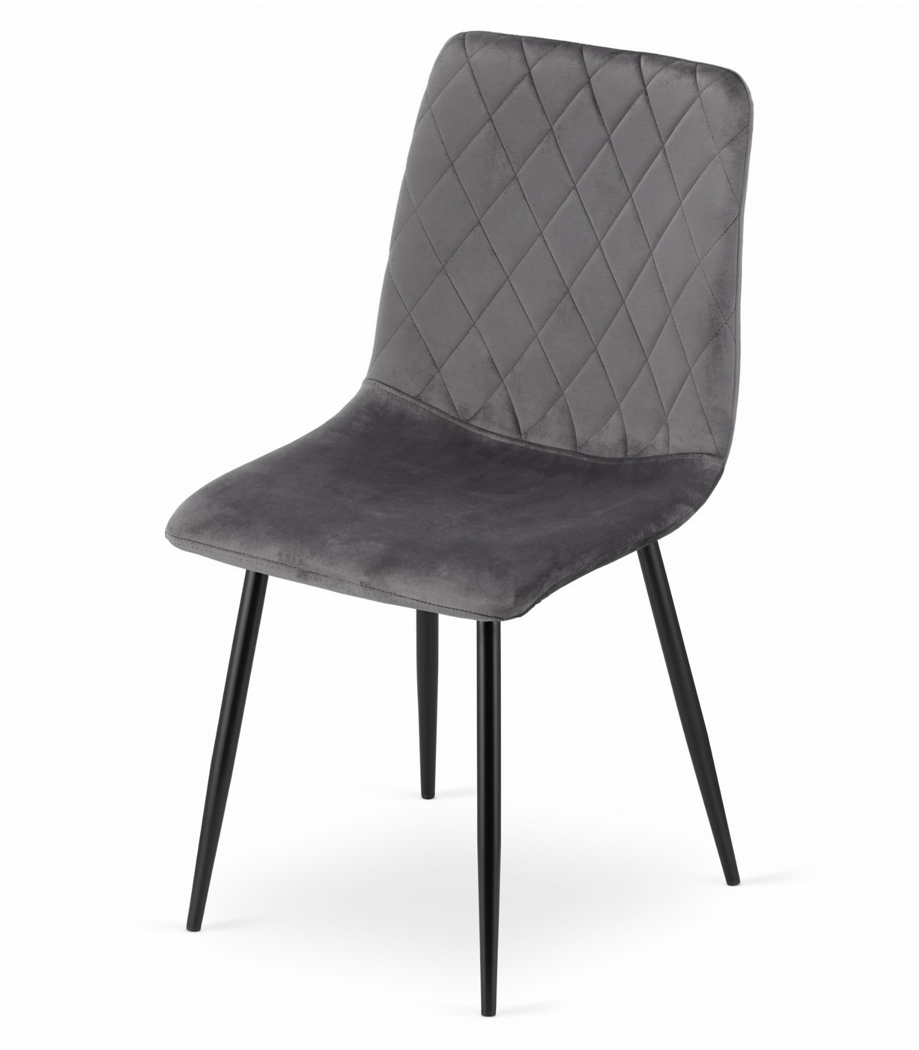 Krzesło MEBLIVA Lemo Welurowe Ciemnoszare 44.5 x 53 x 88.5 cm