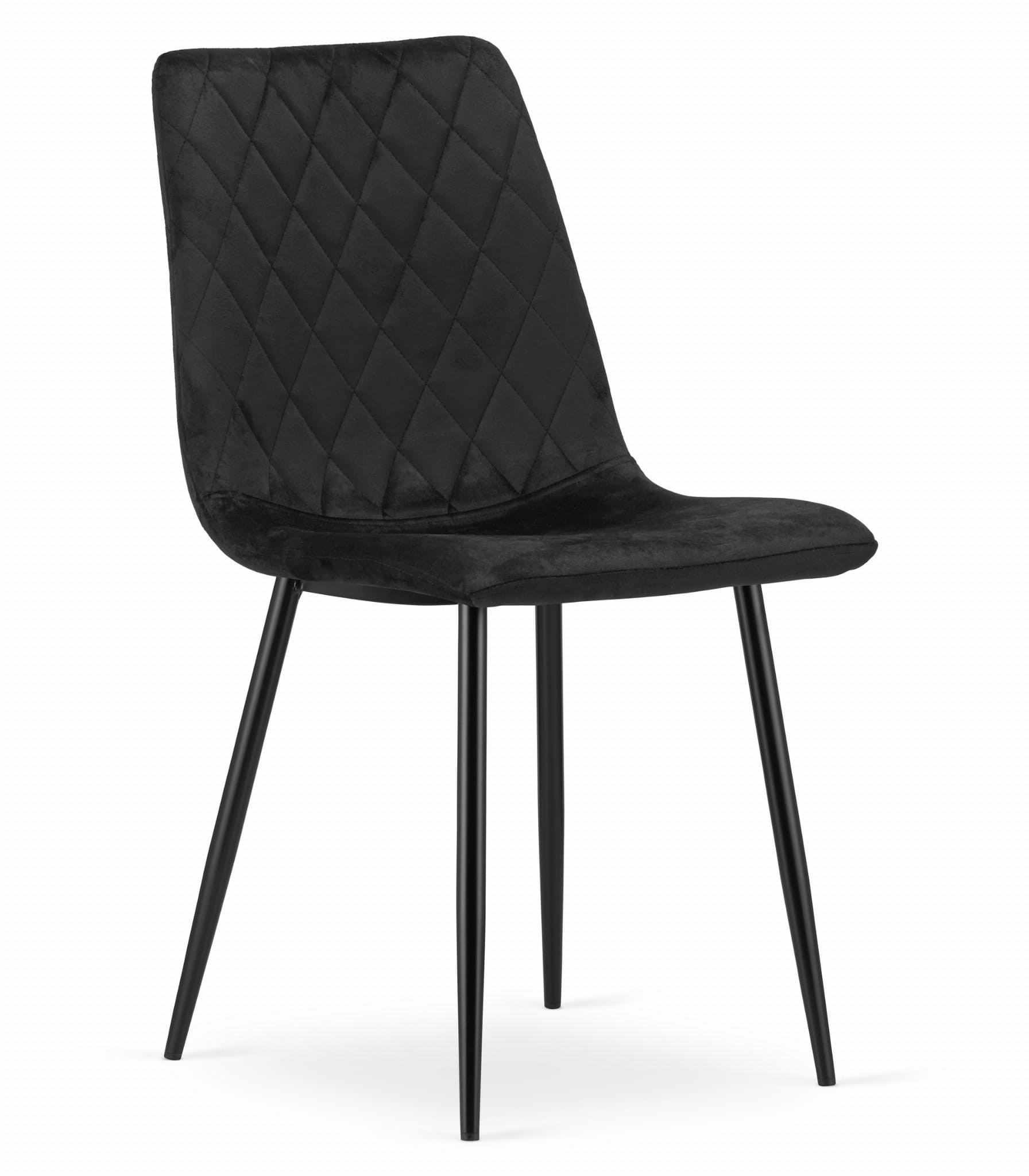 Krzesło MEBLIVA Lemo Welurowe 44.5 x 53 x 88.5 cm - Czarne