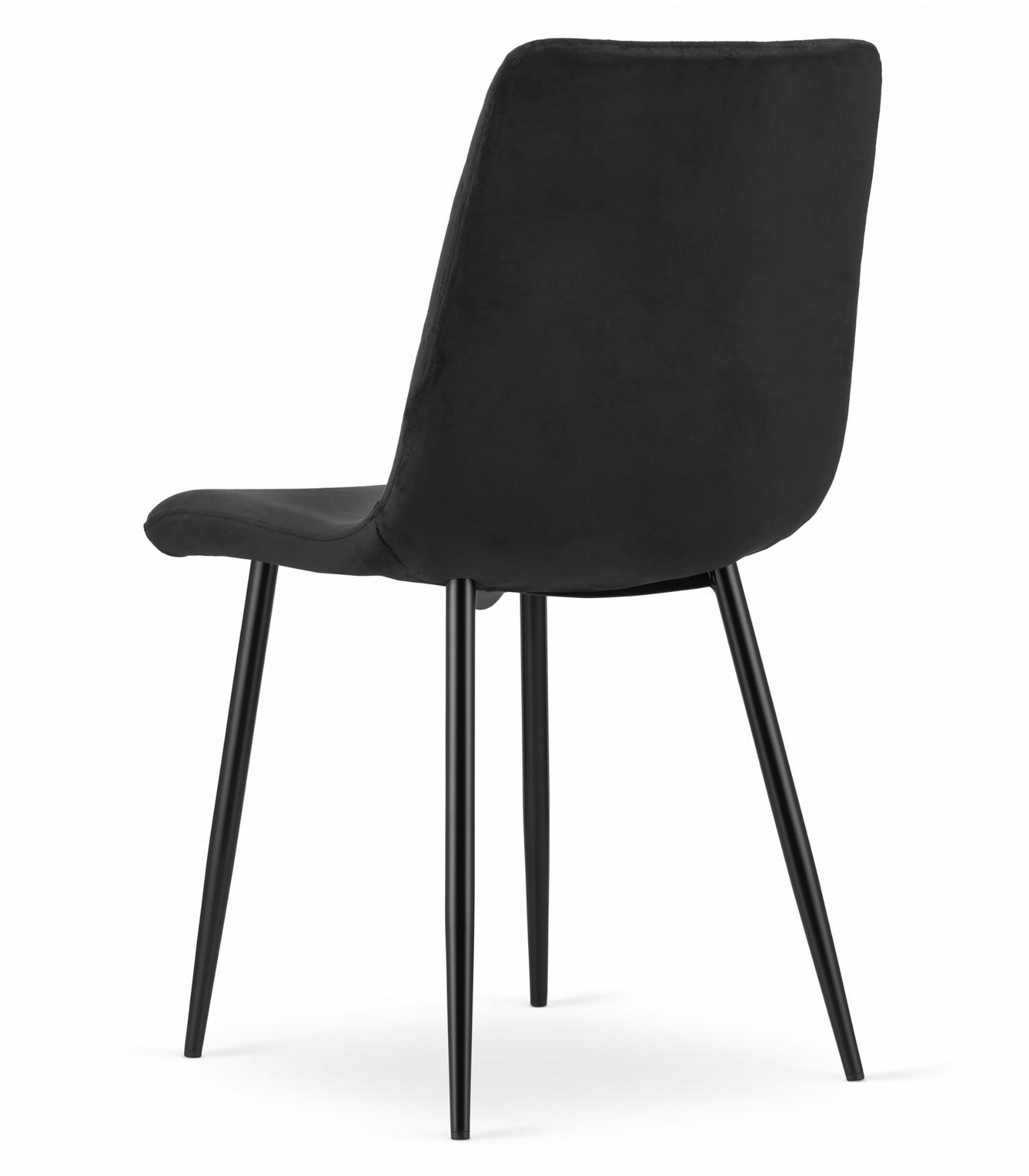 Krzesło MEBLIVA Lemo Welurowe 44.5 x 53 x 88.5 cm - Czarne