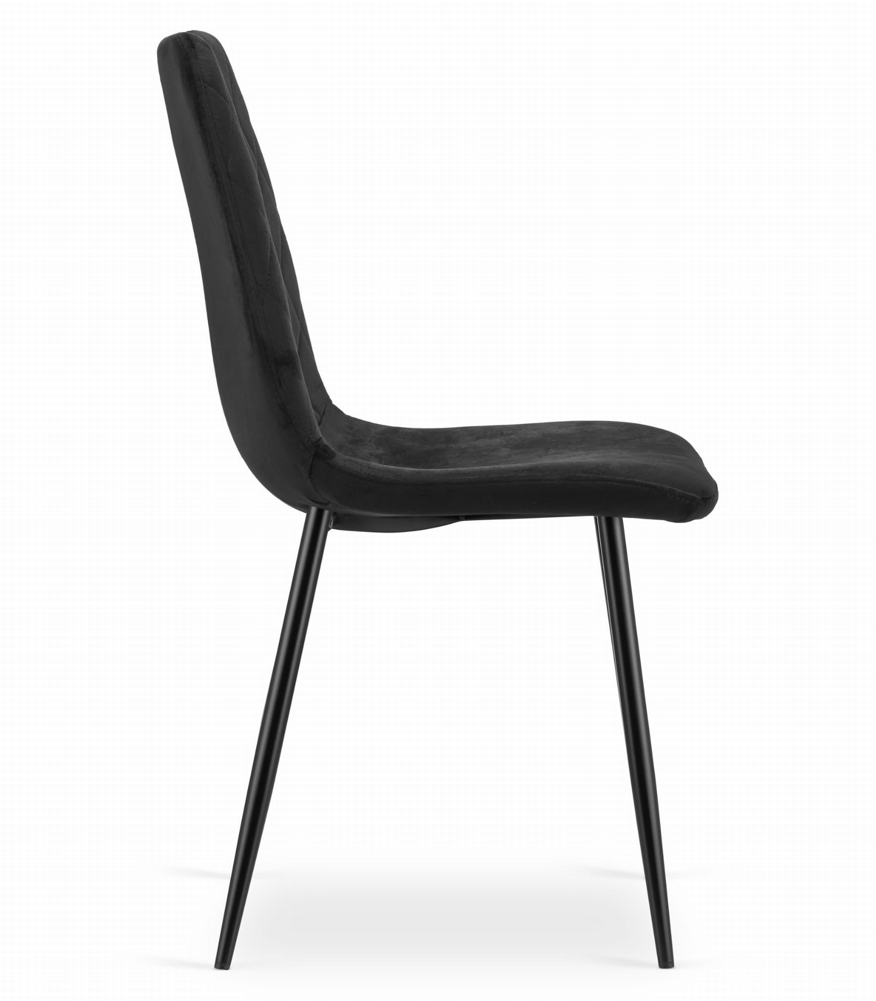 Krzesło MEBLIVA Lemo Welurowe 44.5 x 53 x 88.5 cm - Czarne