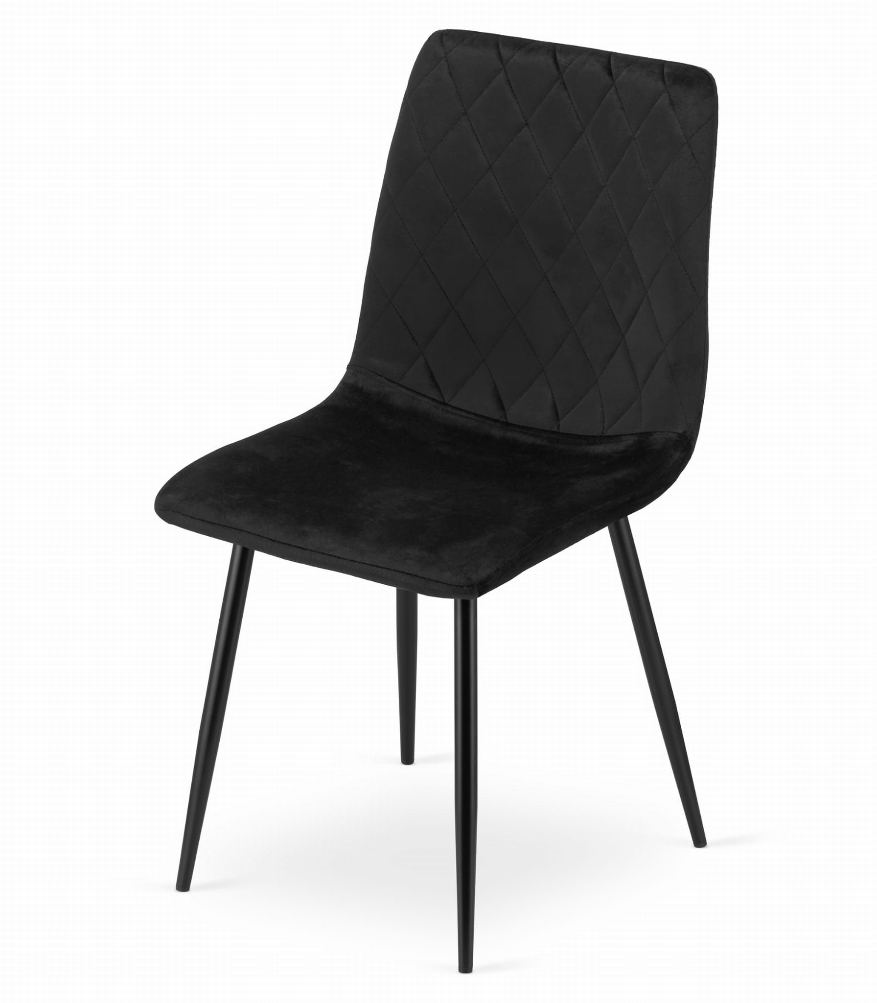Krzesło MEBLIVA Lemo Welurowe 44.5 x 53 x 88.5 cm - Czarne