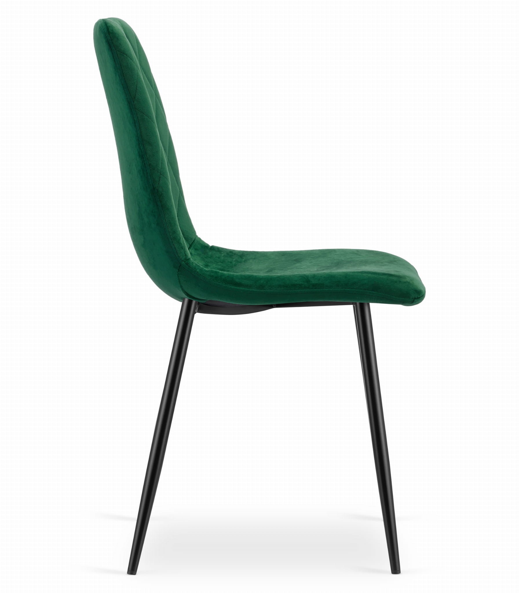 Krzesło MEBLIVA Lemo Welurowe 44.5 x 53 x 88.5 cm - Czarne