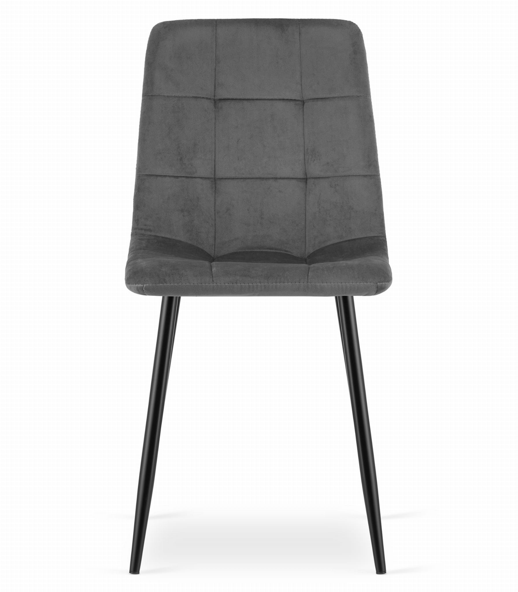 Krzesło MEBLIVA Poma Welurowe Ciemny 44.5 x 50.5 x 87 cm - Szary