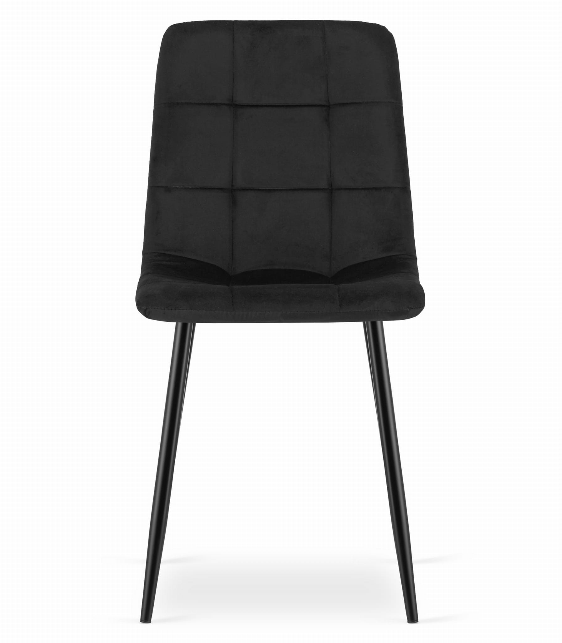 Krzesło MEBLIVA Poma Welurowe 44.5 x 50.5 x 87 cm - Czarne