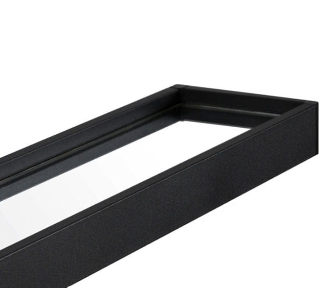 Lustro Ścienne Okrągłe MEBLIVA Fodun 60 cm - Czarne