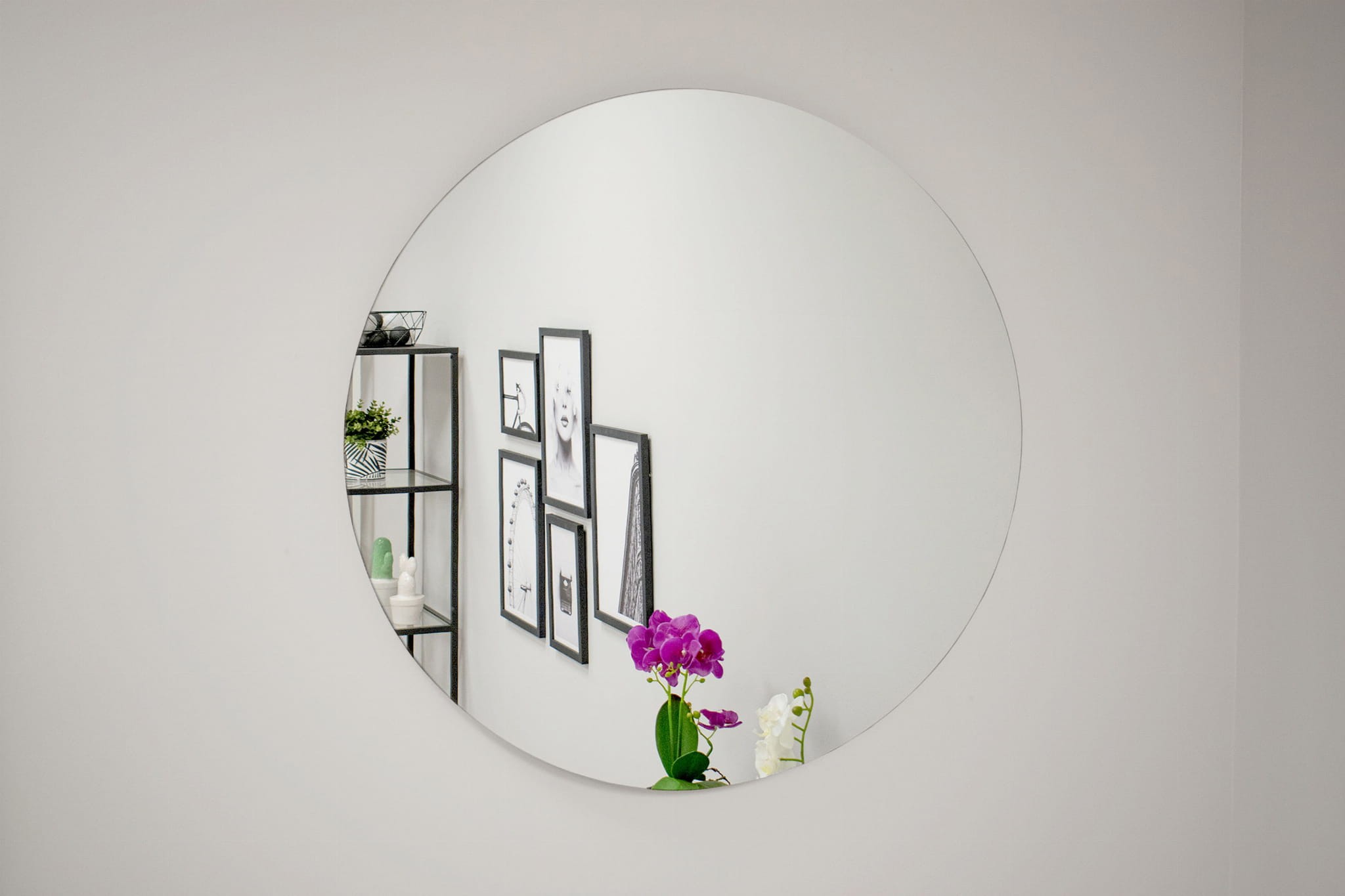 Lustro Okrągłe Ścienne MEBLIVA Dofar 80 cm