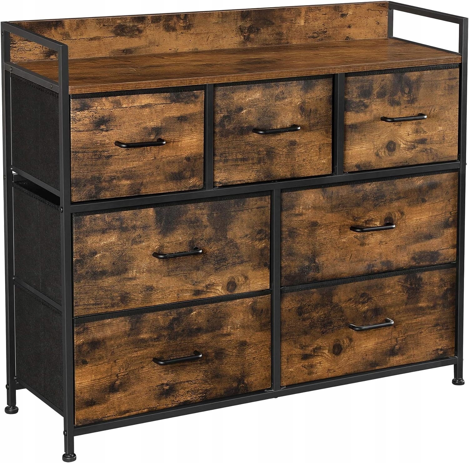 Komoda MEBLIVA Crown 98x28.5x85 cm Płyta MDF Rustykalny Brąz