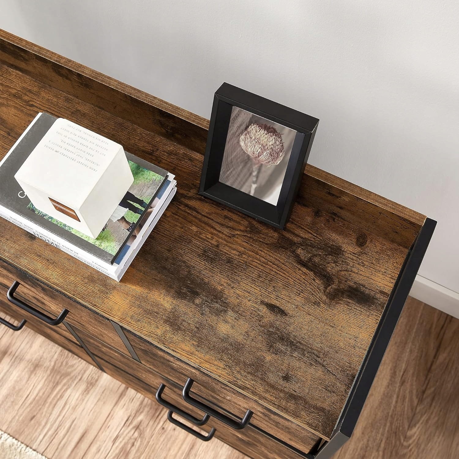Komoda MEBLIVA Crown 98x28.5x85 cm Płyta MDF Rustykalny Brąz