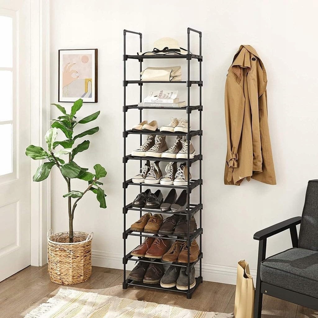 Szafka Na MEBLIVA Sudi 45x30x174 cm Metalowe Rurki - Czarny