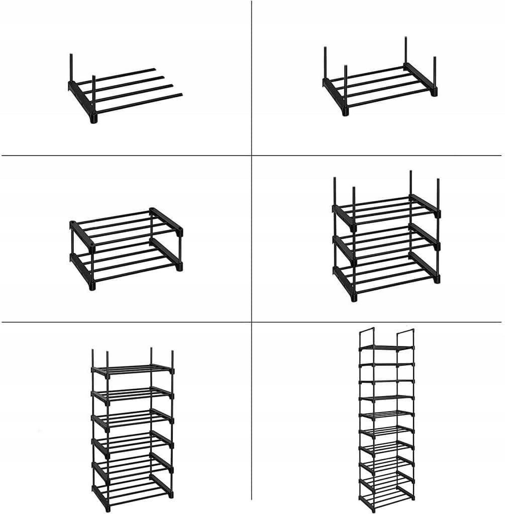Szafka Na MEBLIVA Sudi 45x30x174 cm Metalowe Rurki - Czarny