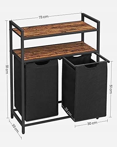 Szafka Łazienkowa MEBLIVA Pamplona 73x33x91 cm Blat Z Płyty Rustykalny Brąz