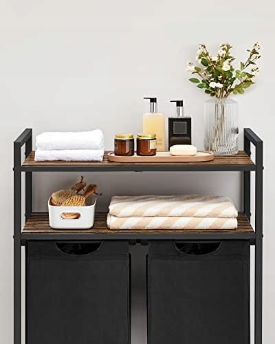 Szafka Łazienkowa MEBLIVA Pamplona 73x33x91 cm Blat Z Płyty Rustykalny Brąz