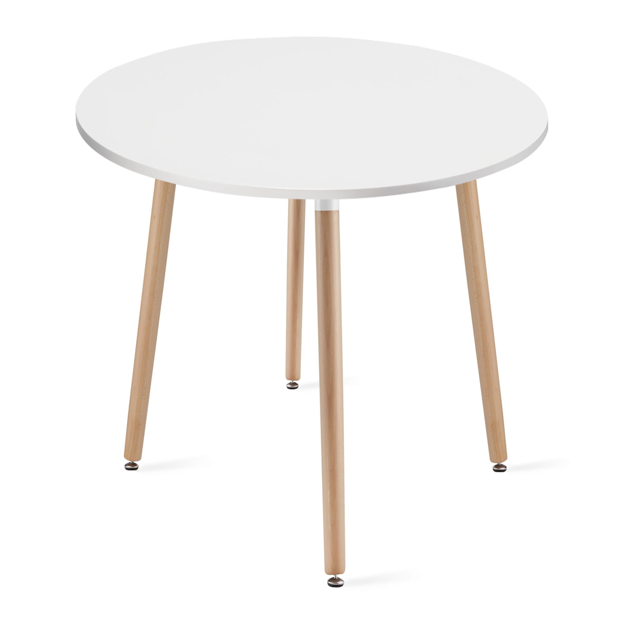 Stół MEBLIVA Neo Naturalny 80 cm Średnica 74 cm Wys - Biały