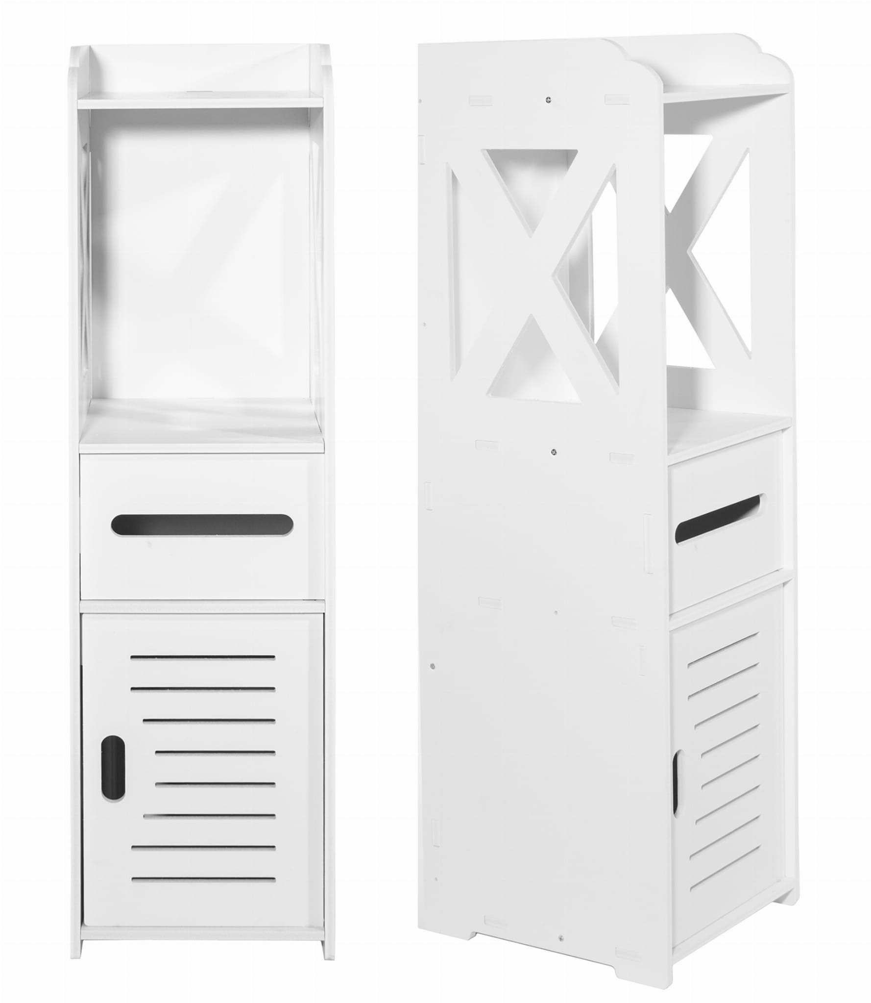 Szafka Łazienkowa MEBLIVA Trapani Z PVC 21.5 x 25 x 80 cm - Biała