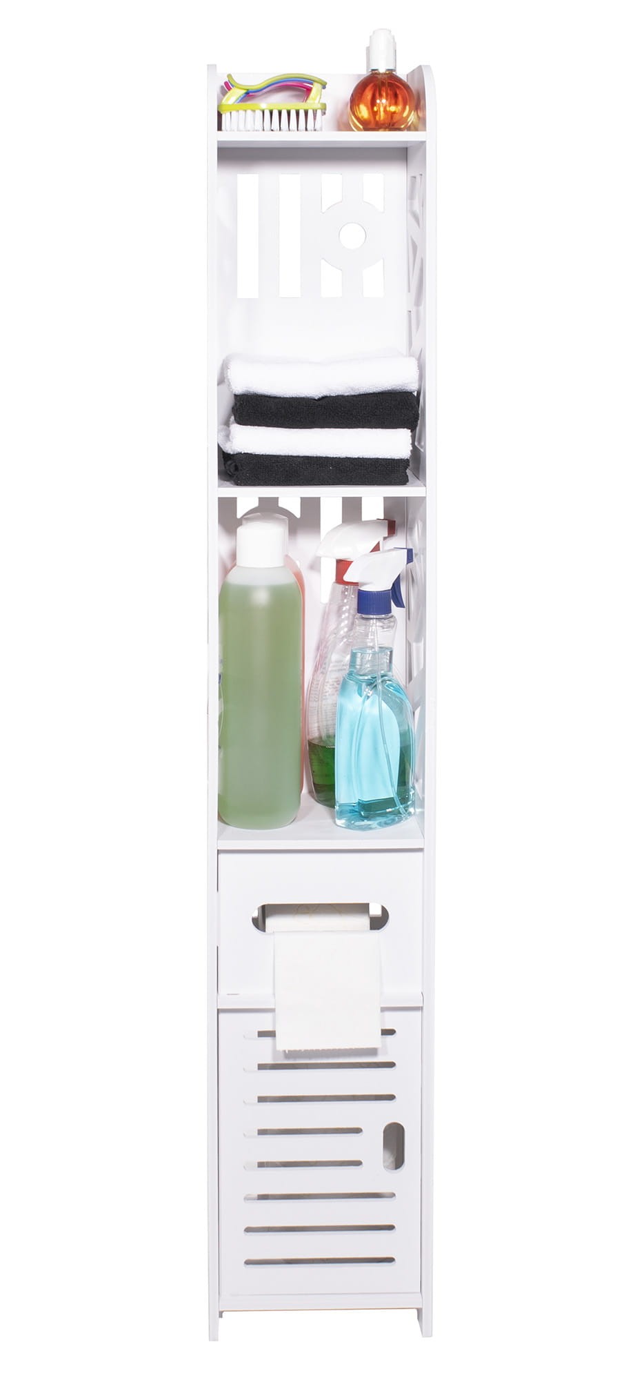Szafka Łazienkowa MEBLIVA Trapani Z PVC 20 x 20 x 120 cm - Biała