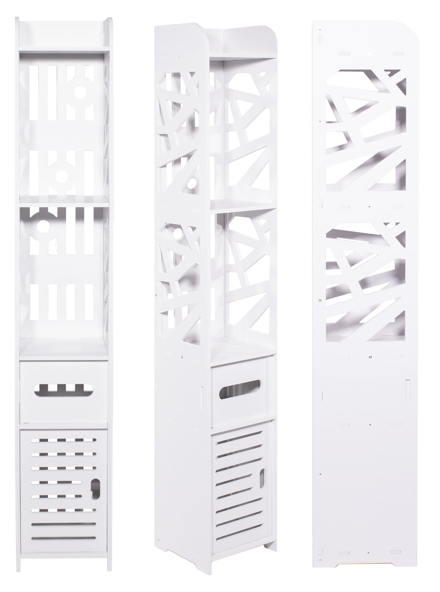 Szafka Łazienkowa MEBLIVA Trapani Z PVC 20 x 20 x 120 cm - Biała